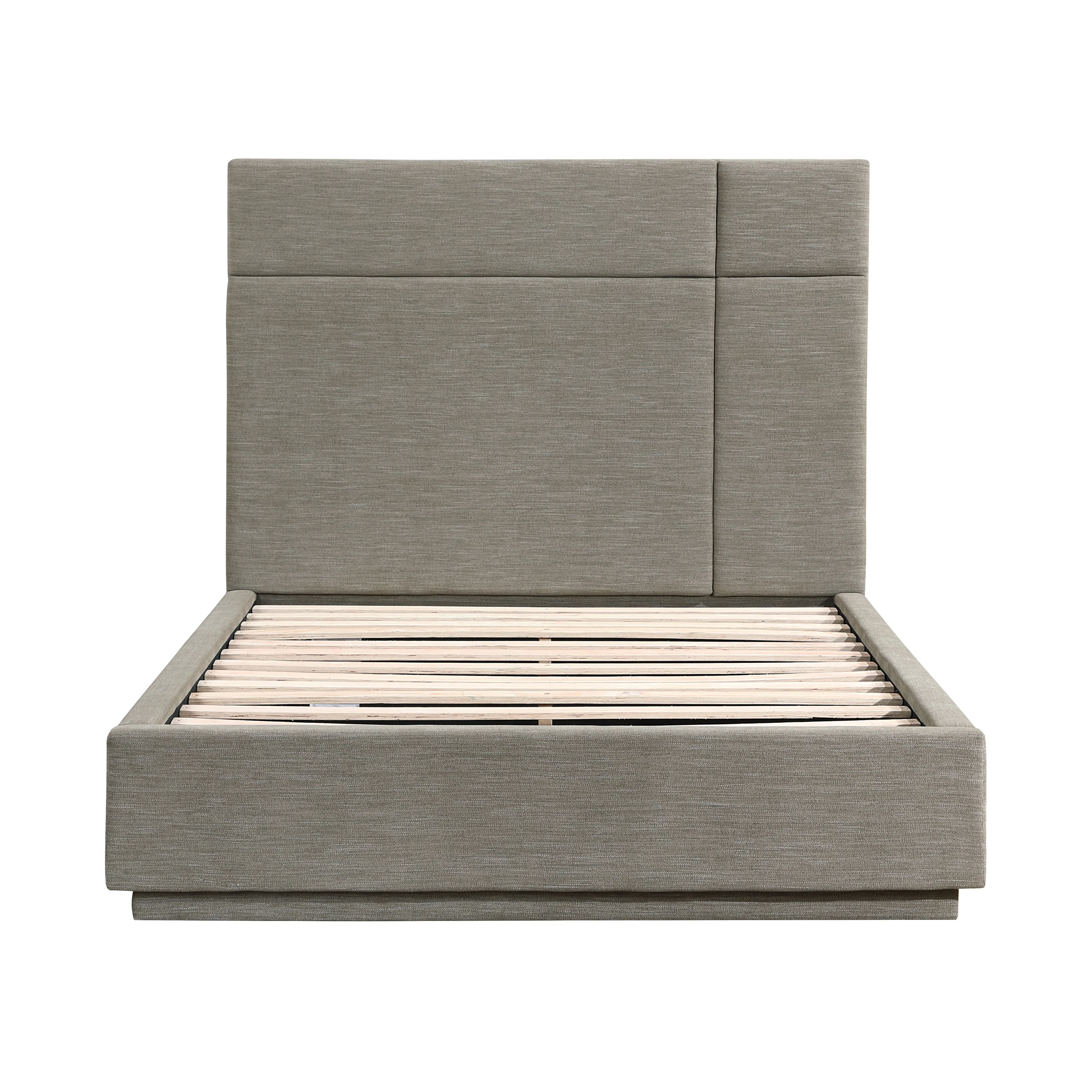 Paola Forest Green Queen Upholstered Platform Bed