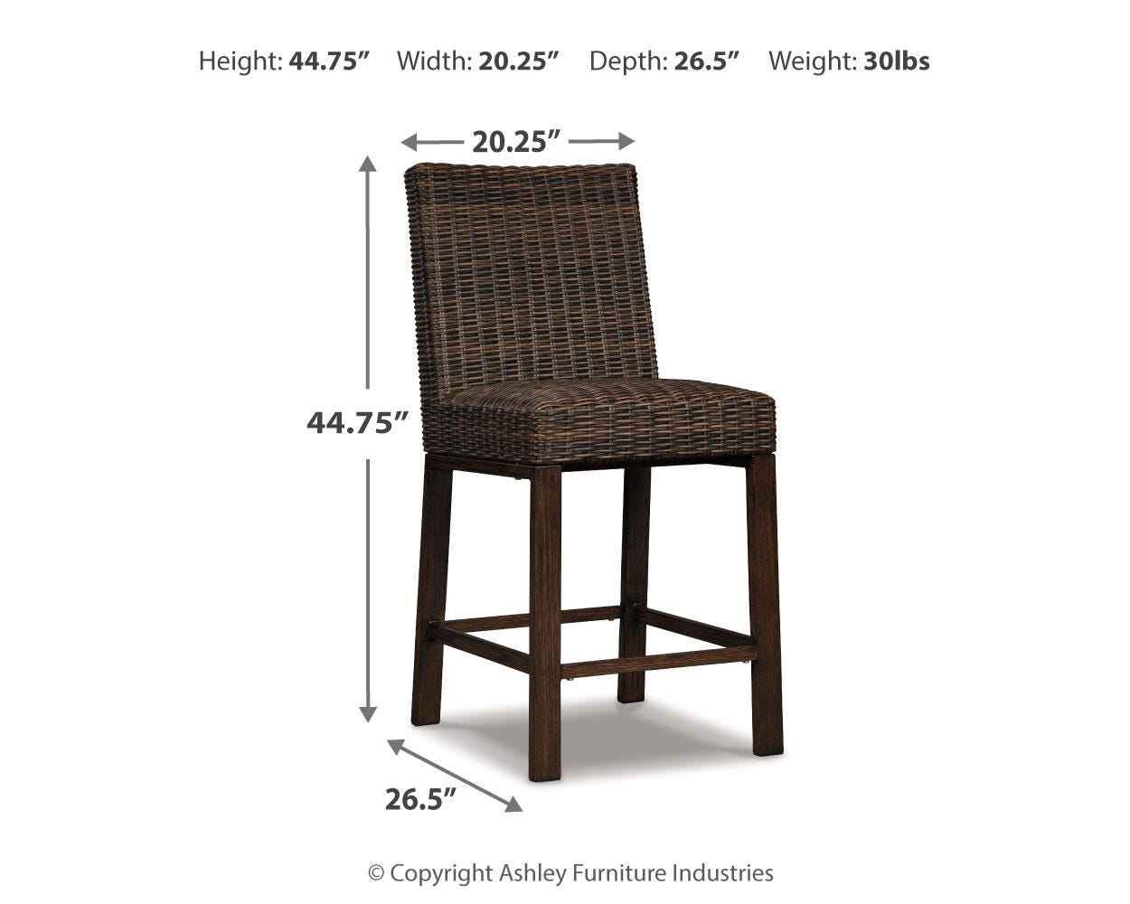 Paradise Trail Medium Brown Bar Stool (Set of 2) - Image 13