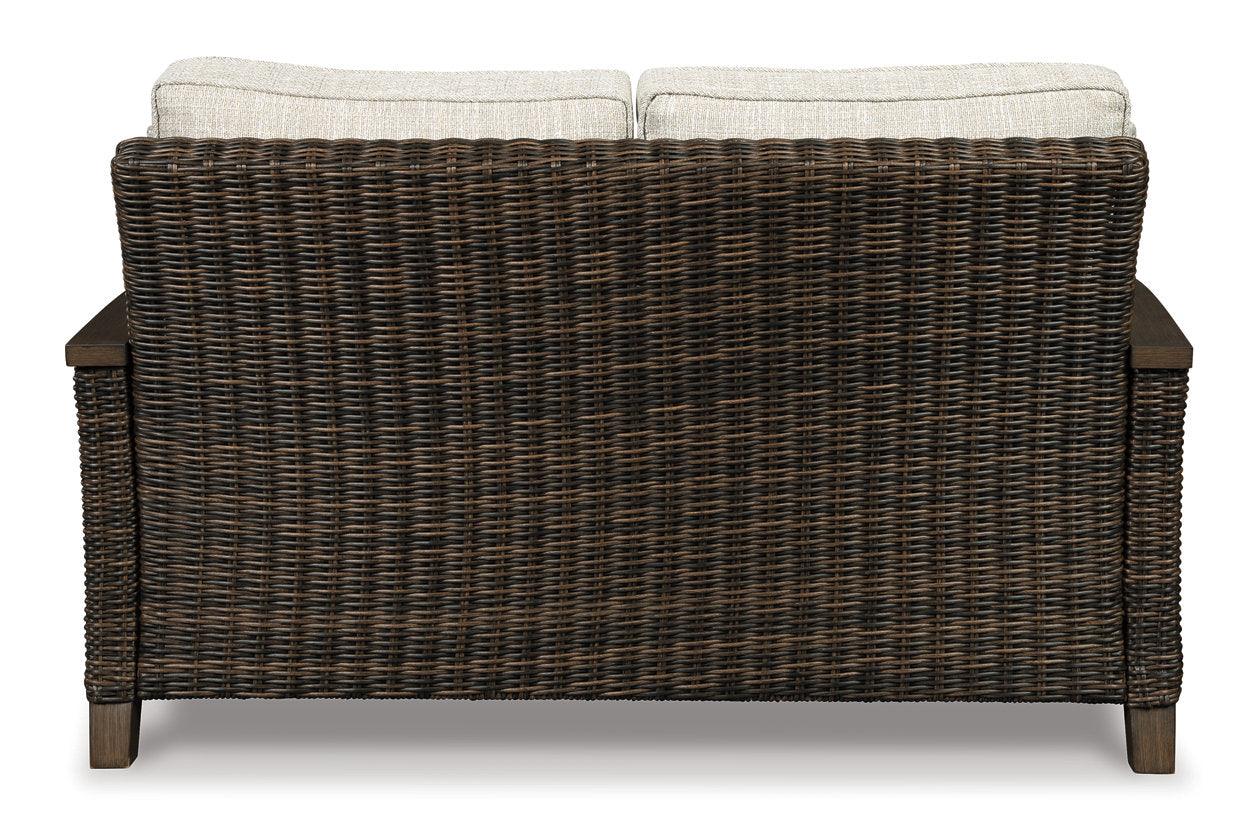 Paradise Trail Medium Brown Loveseat with Cushion - Image 8