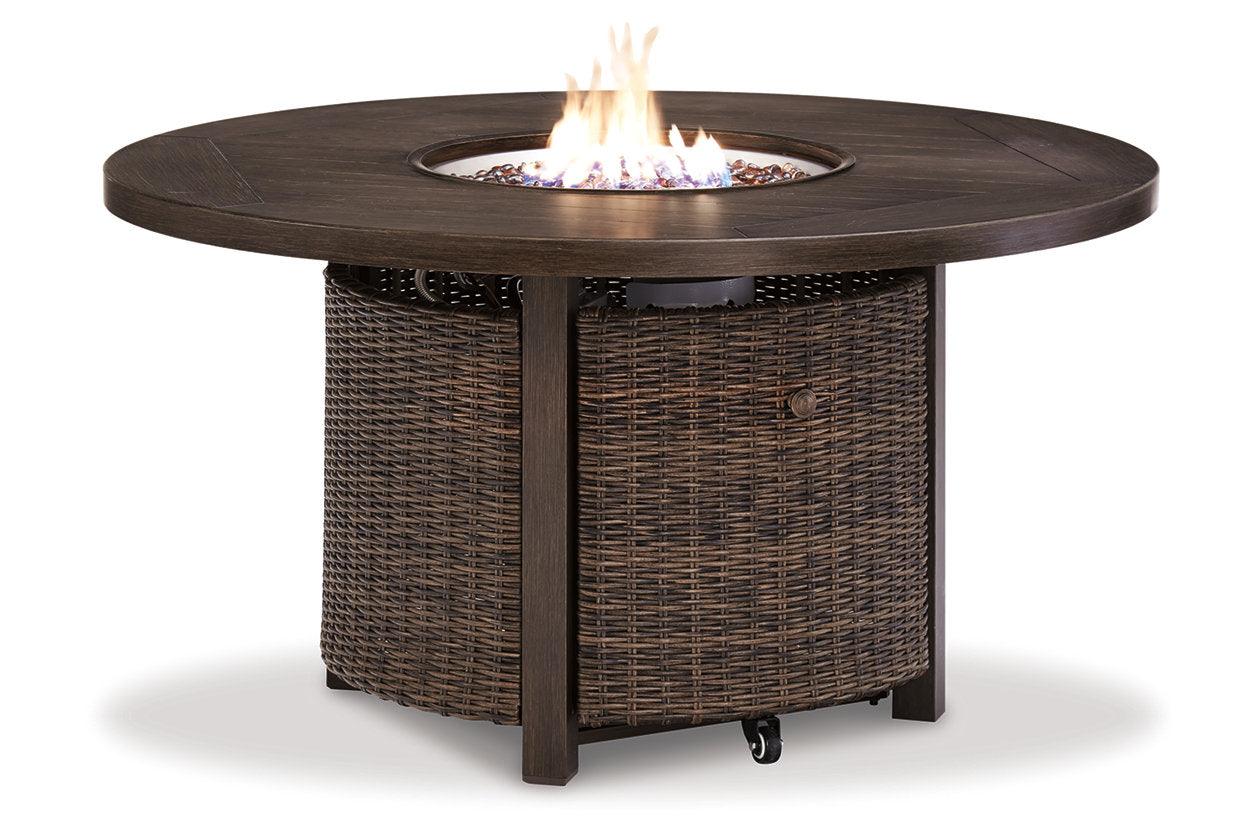 Paradise Trail Medium Brown Outdoor Fire Pit Table - Image 3