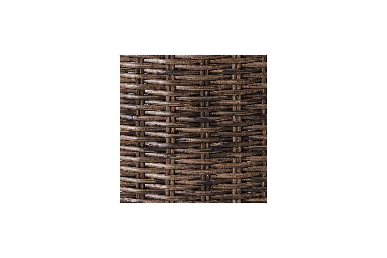 Paradise Trail Medium Brown Outdoor Fire Pit Table with 4 Lounge Chairs - Image 7