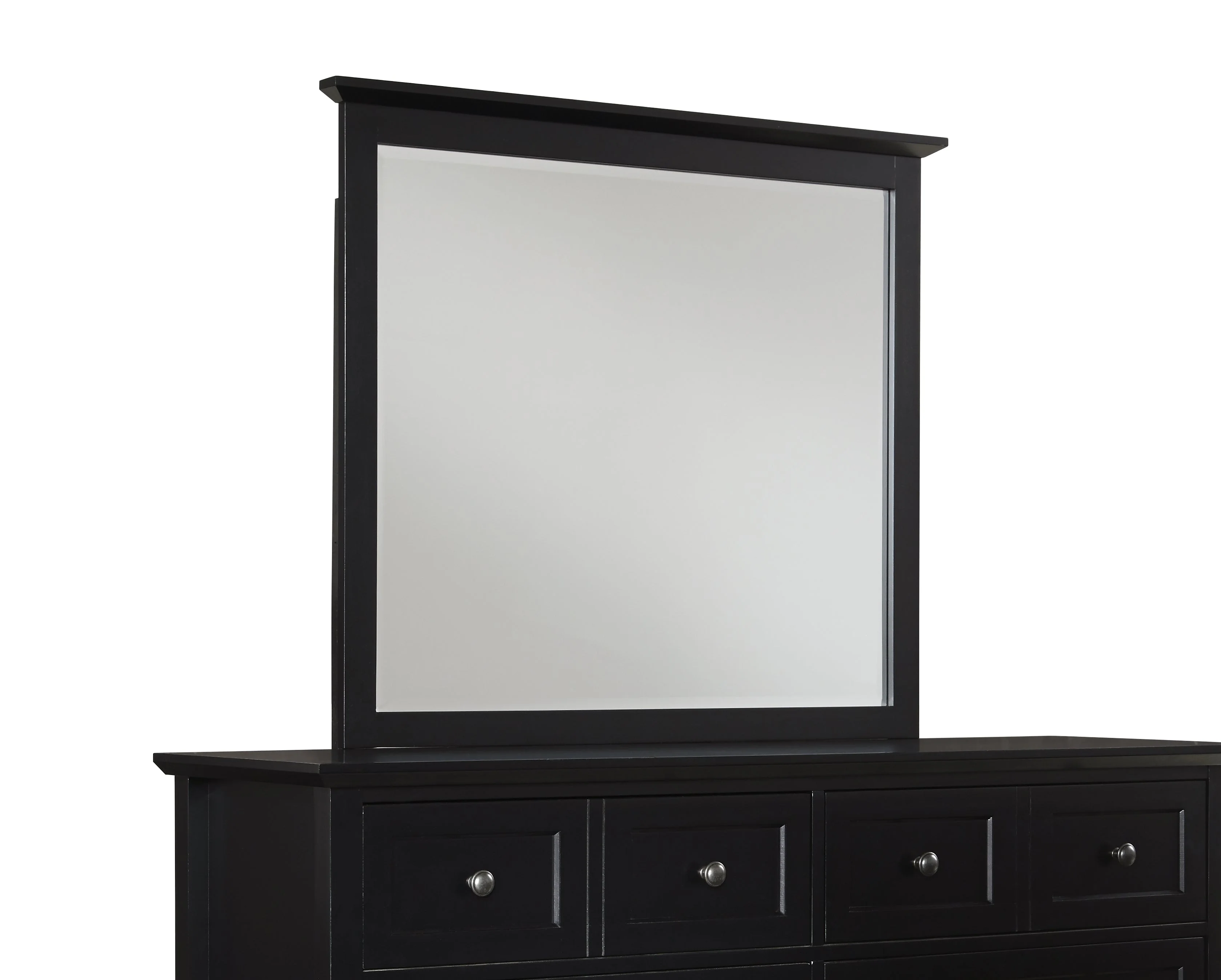 Paragon Beveled Glass Mirror in Black - Image 2