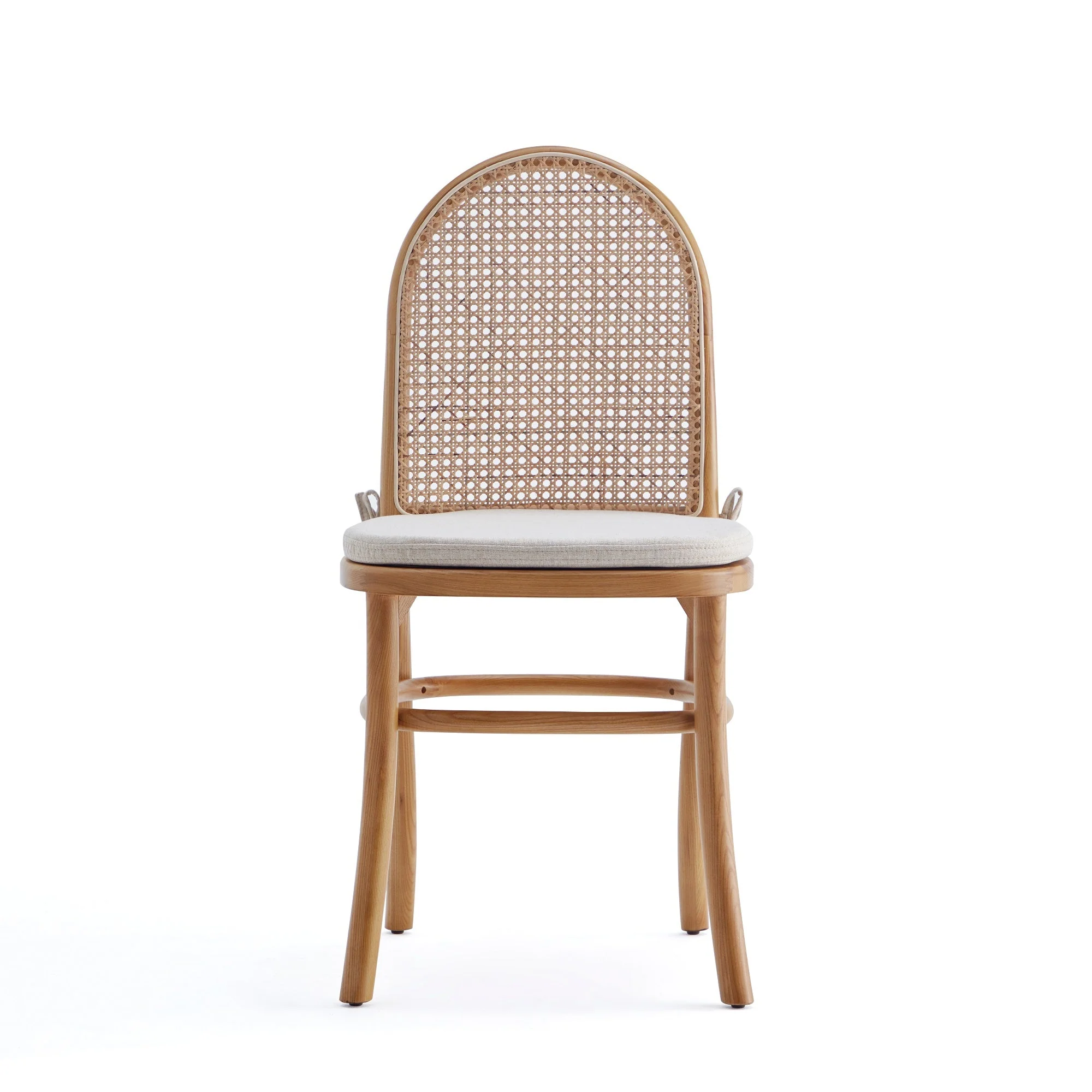 Paragon Dining Chair 1.0 with Cream Cushions in Nature and Cane (set of 2) - Image 6