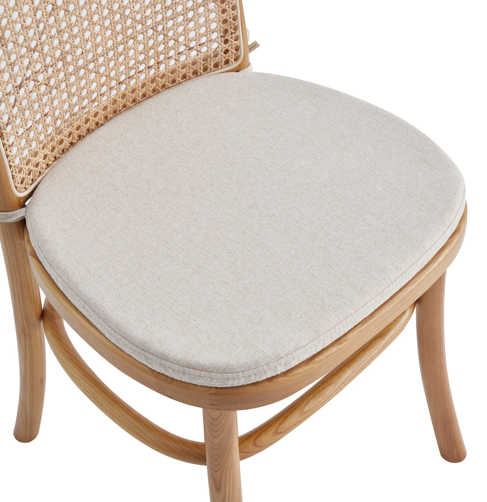 Paragon Dining Chair 1.0 with Cream Cushions in Nature and Cane (set of 2) - Image 7
