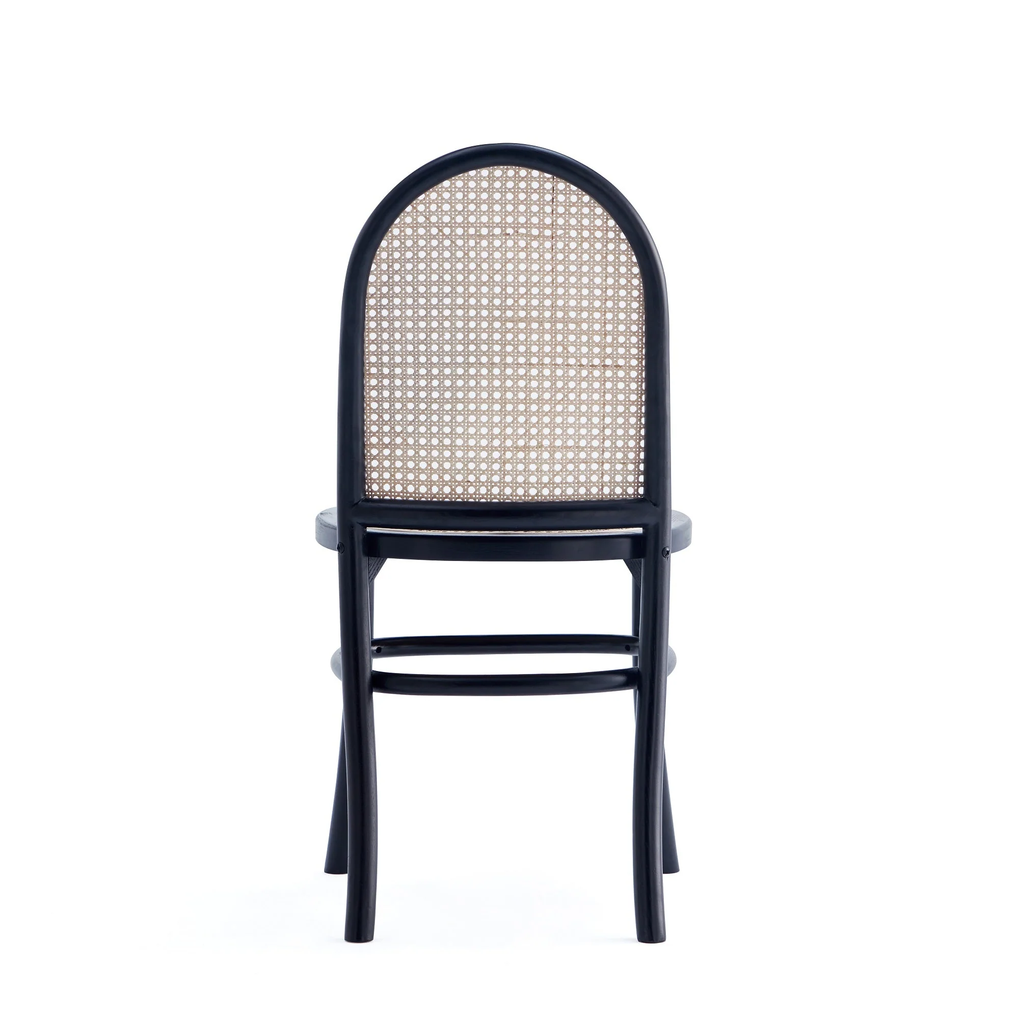 Paragon Dining Chair 1.0 with Grey Cushions in Black and Cane (set of 2) - Image 6
