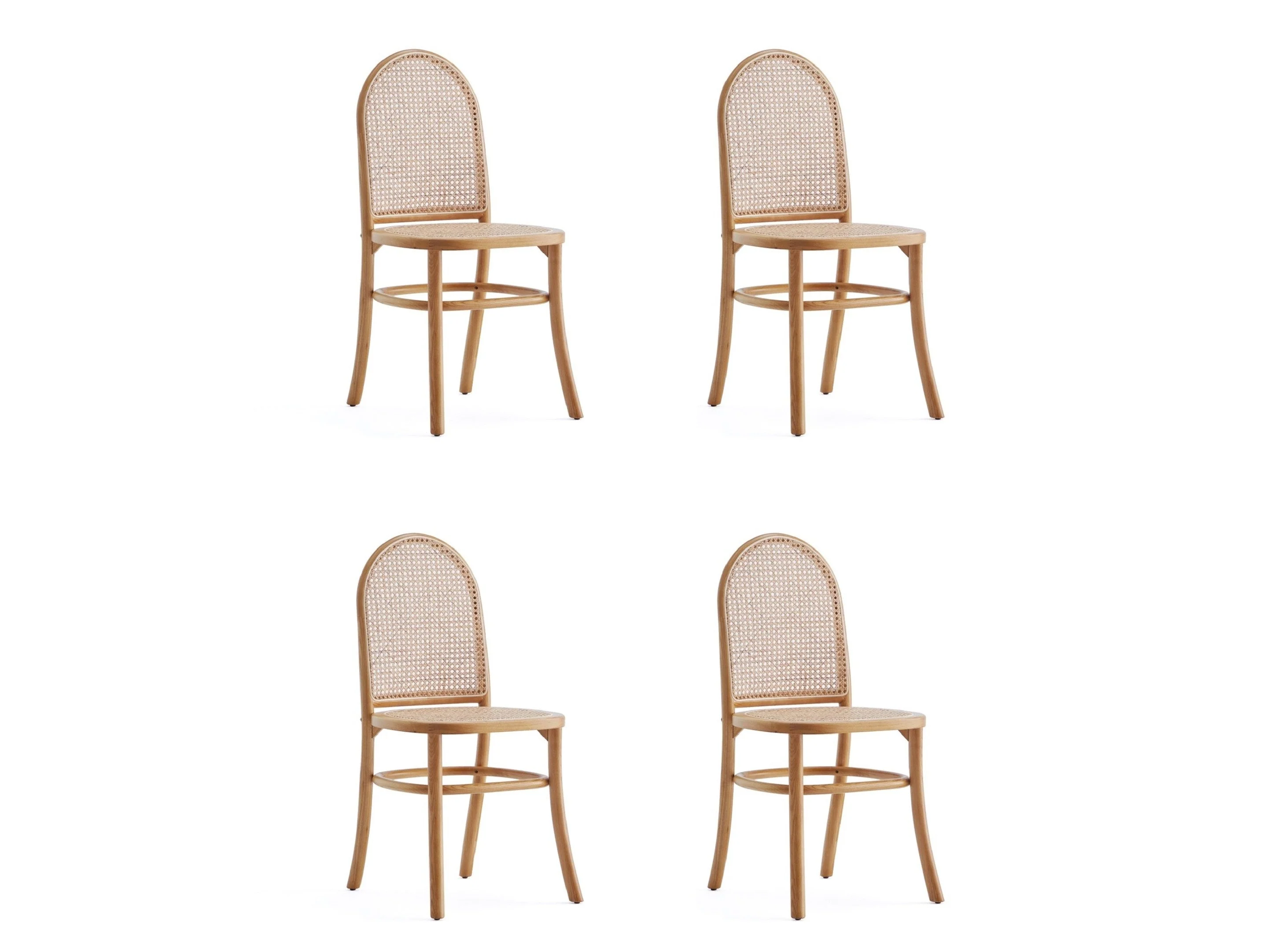Paragon Dining Chair 2.0 in Nature and Cane (set of 4)