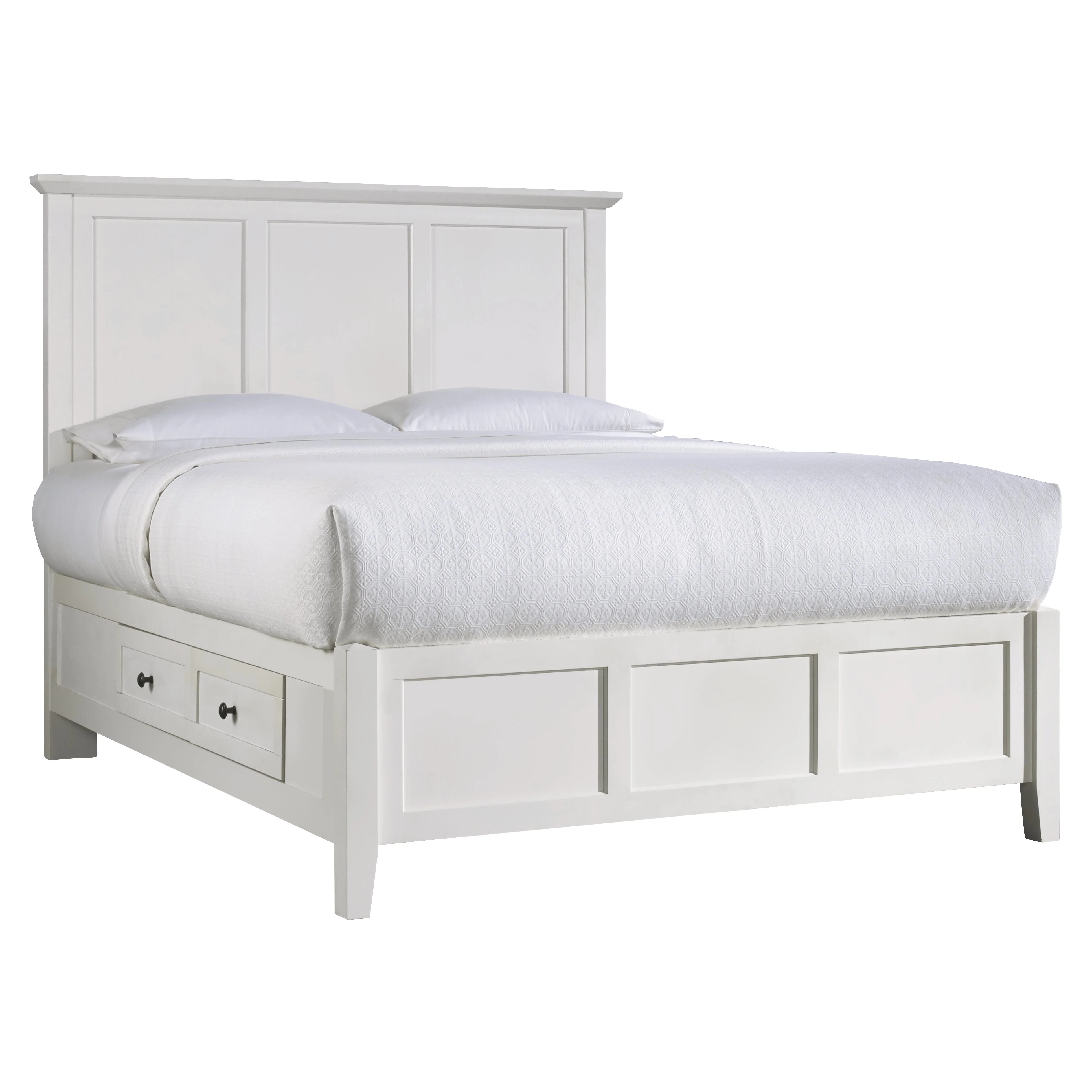 Paragon Four Drawer Wood California King Storage Bed in White - Image 5