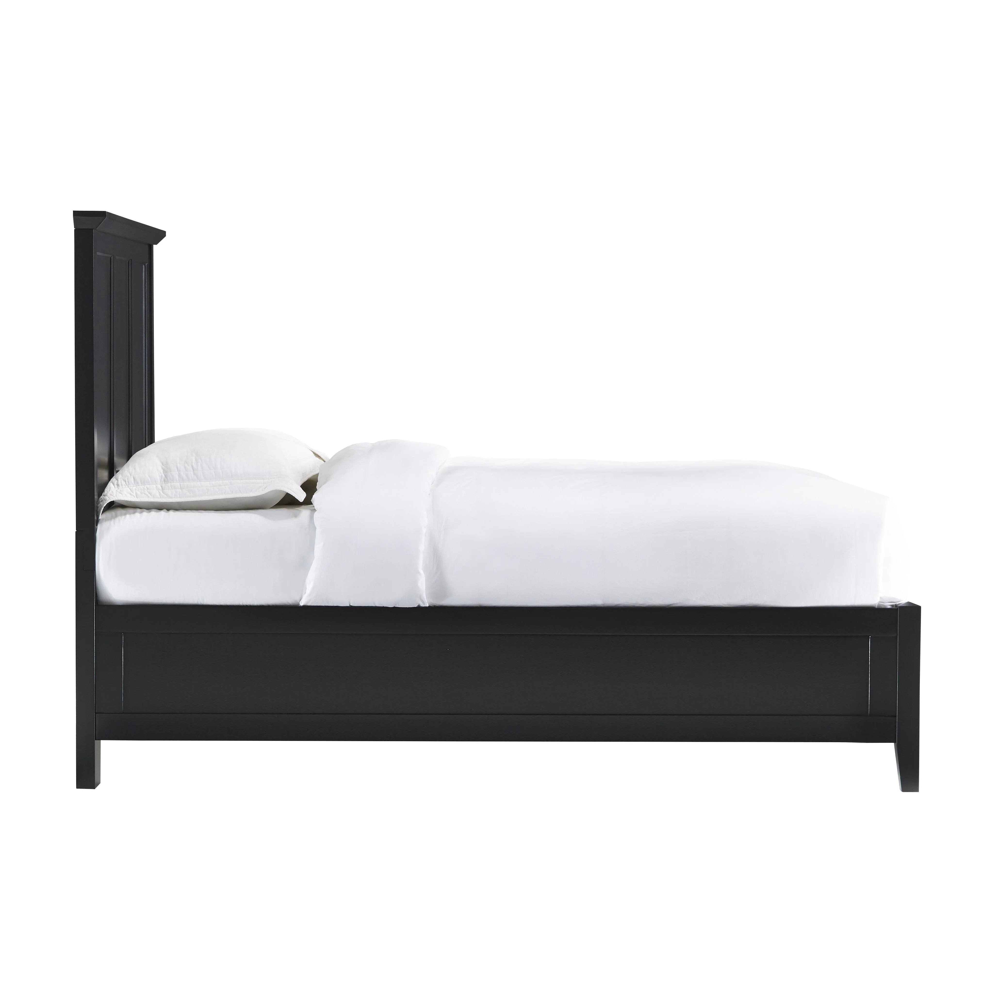 Paragon Wood Queen Panel Bed in Black - Image 6