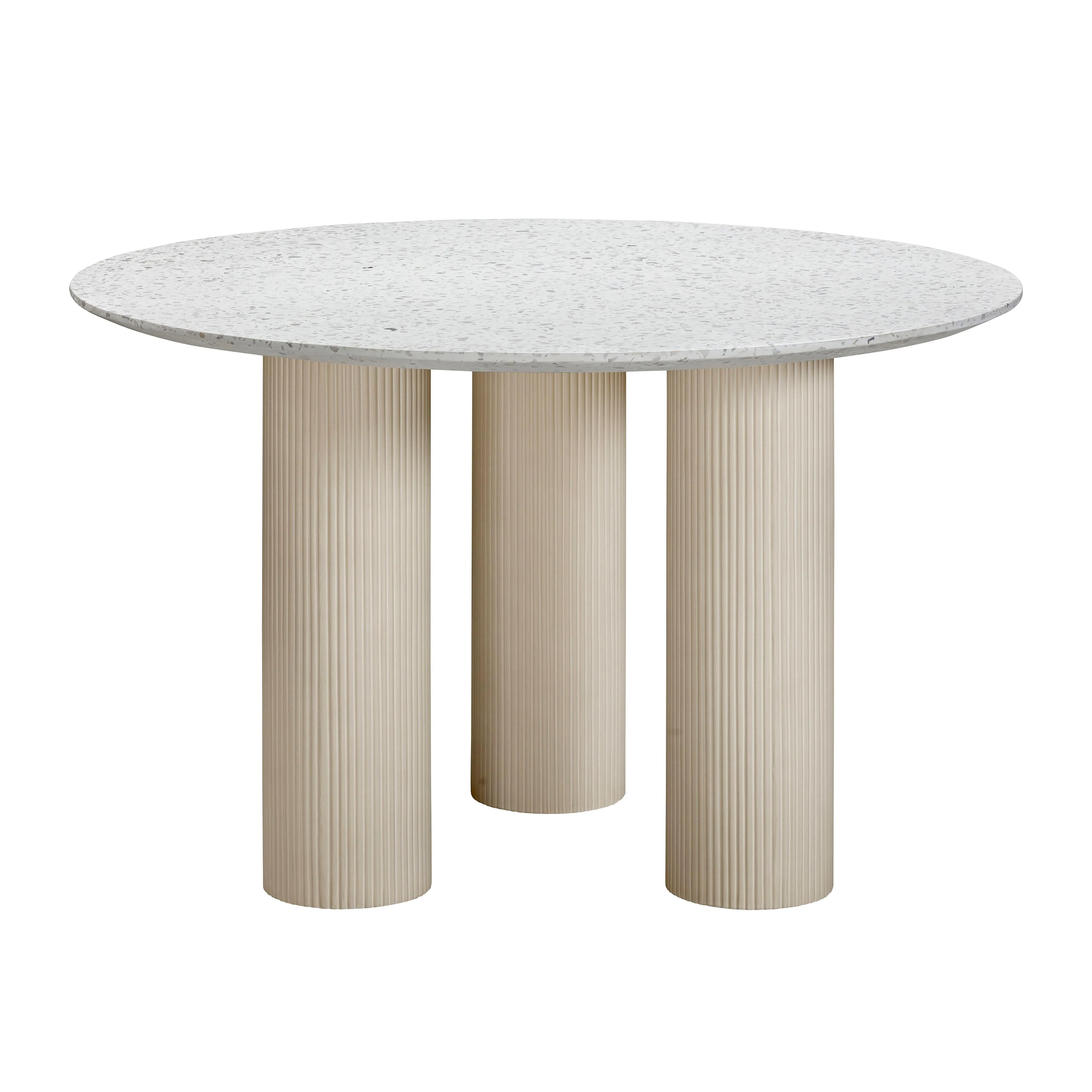 Parcino Terrazzo Concrete Indoor / Outdoor 47" Round Dining Table - Image 3