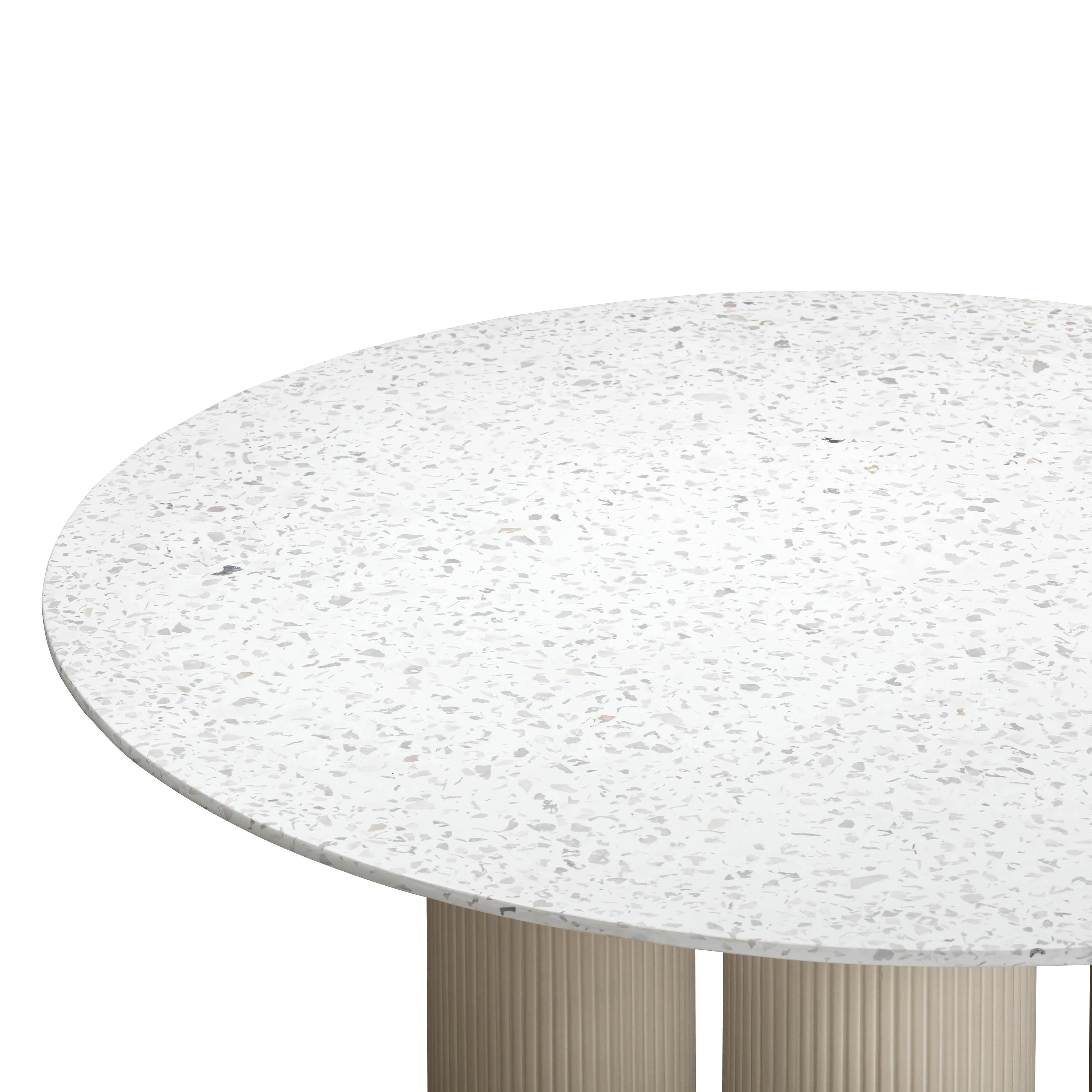 Parcino Terrazzo Concrete Indoor / Outdoor 47" Round Dining Table - Image 5