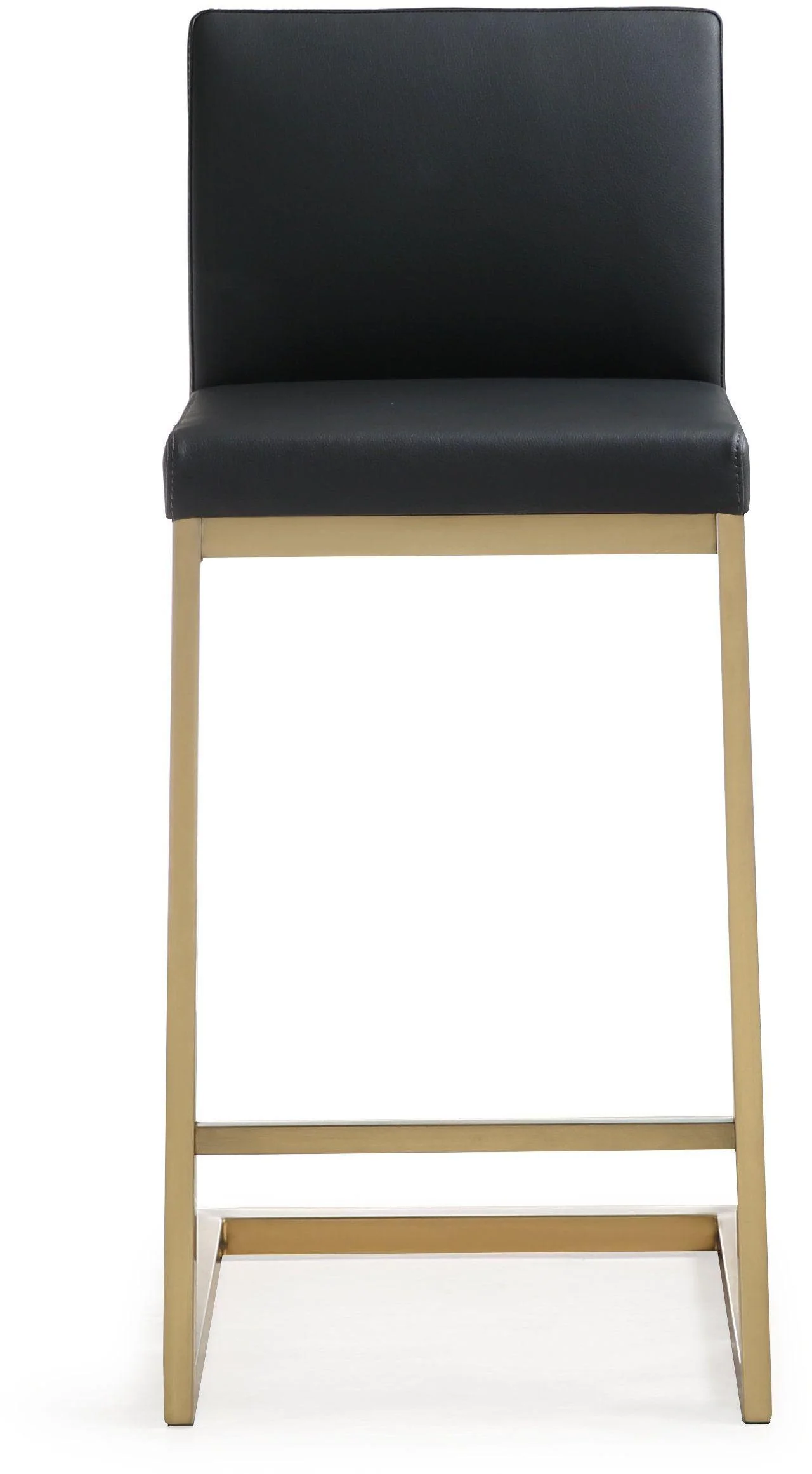 Parma Performance Vegan Leather and Gold Stainless Steel Counter Stool - Set of 2 - Image 5