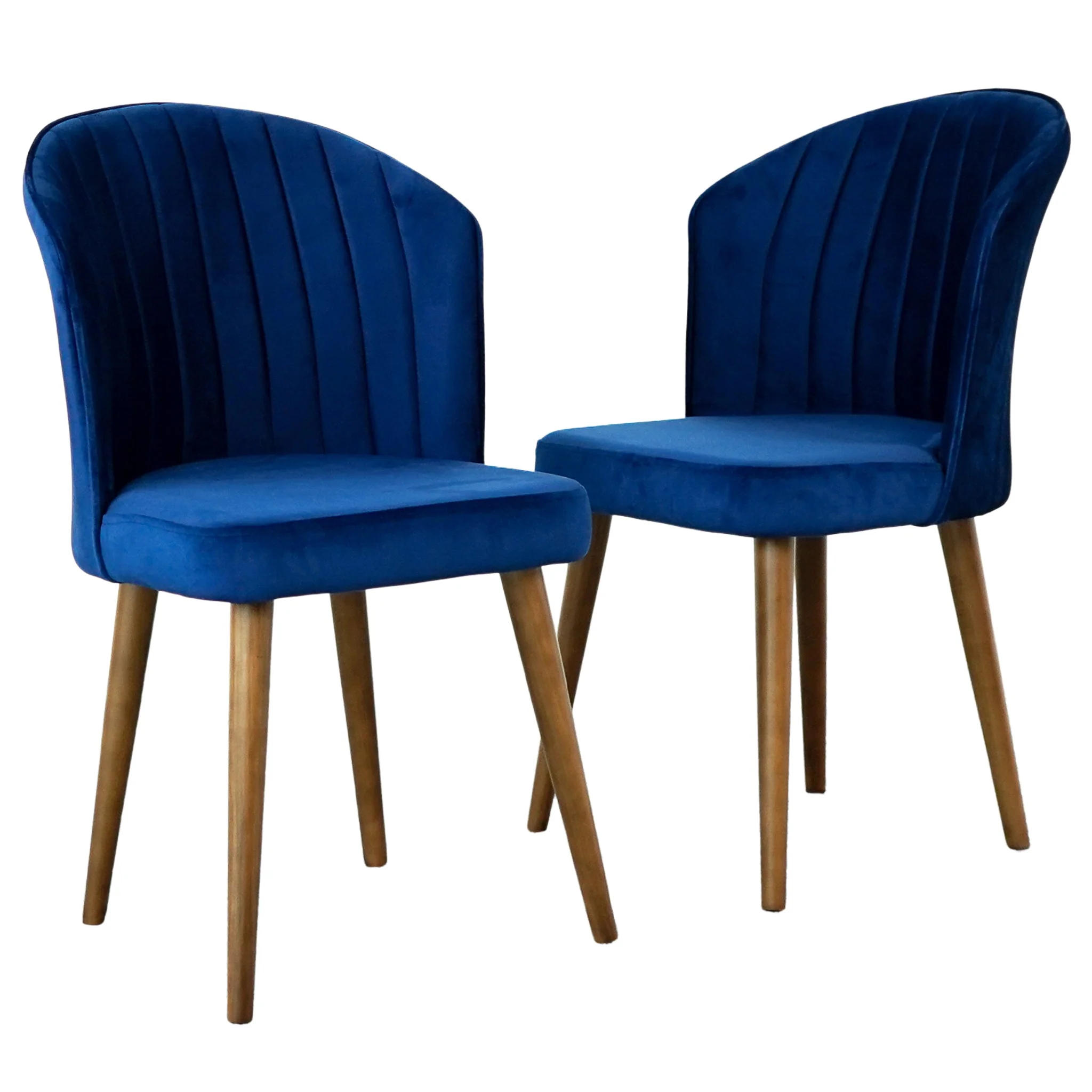 Parsons Dining Chair Set of 2 - Navy Blue Velvet - Image 3