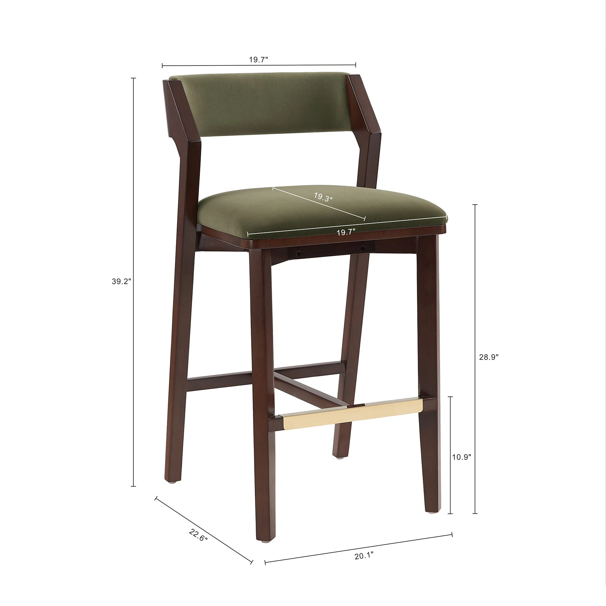 Patricia Barstool in Turtle Green (set of 2) - Image 3