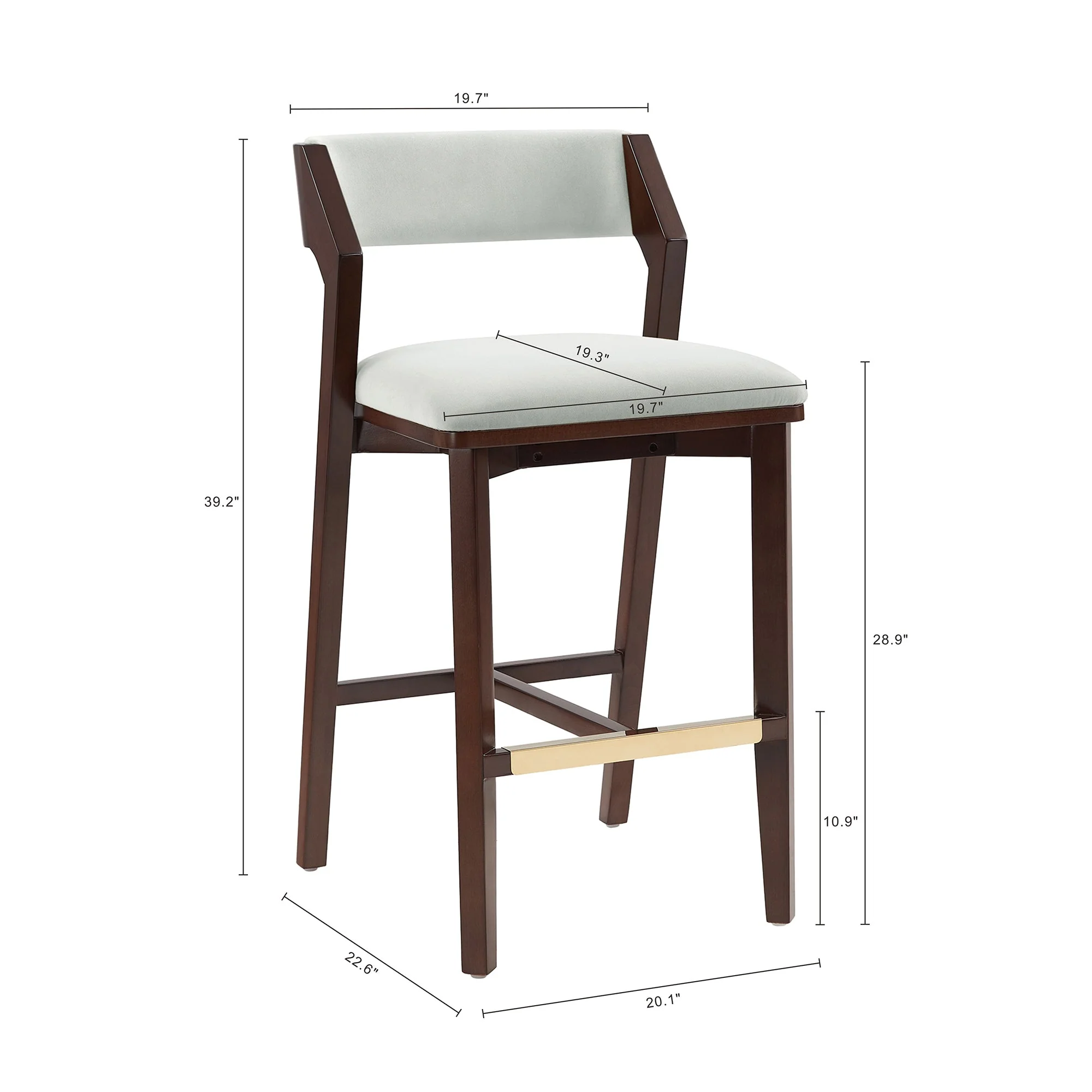 Patricia Barstool in White Glacier (set of 3) - Image 3