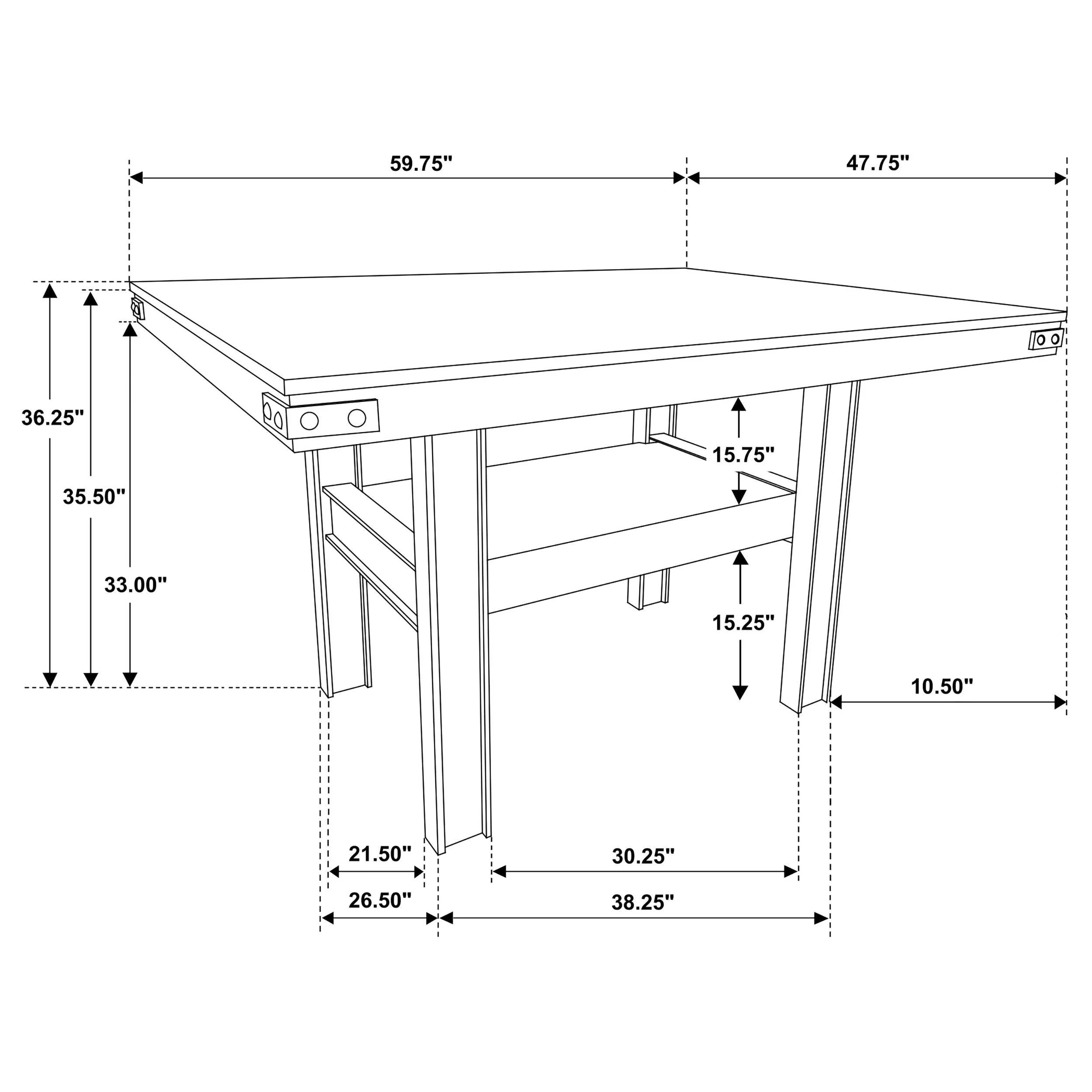 Patterson Mango Oak 5-Piece Counter Height Dining Set - Image 12