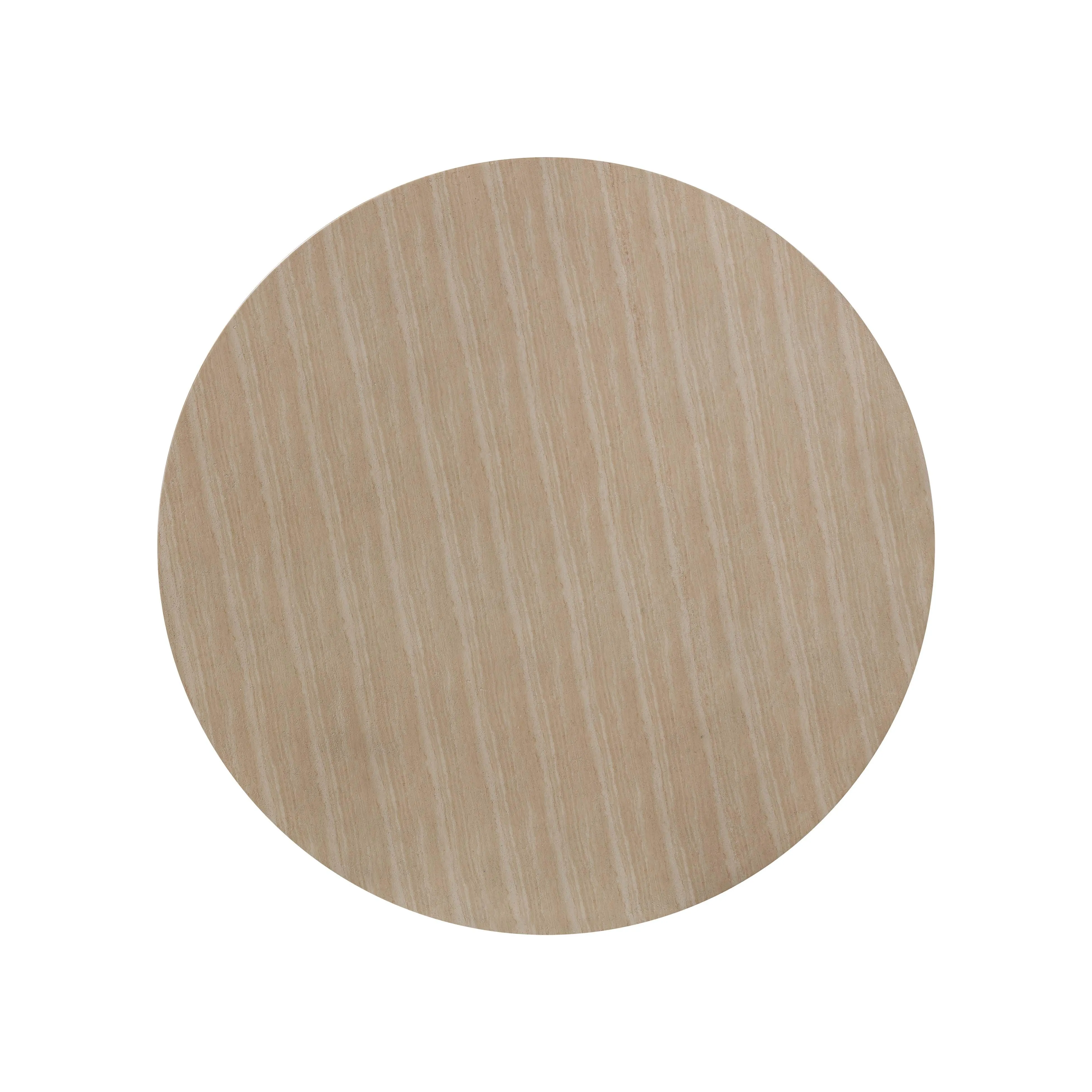 Patti Textured Faux Travertine Indoor / Outdoor 55" Round Dining Table - Image 6