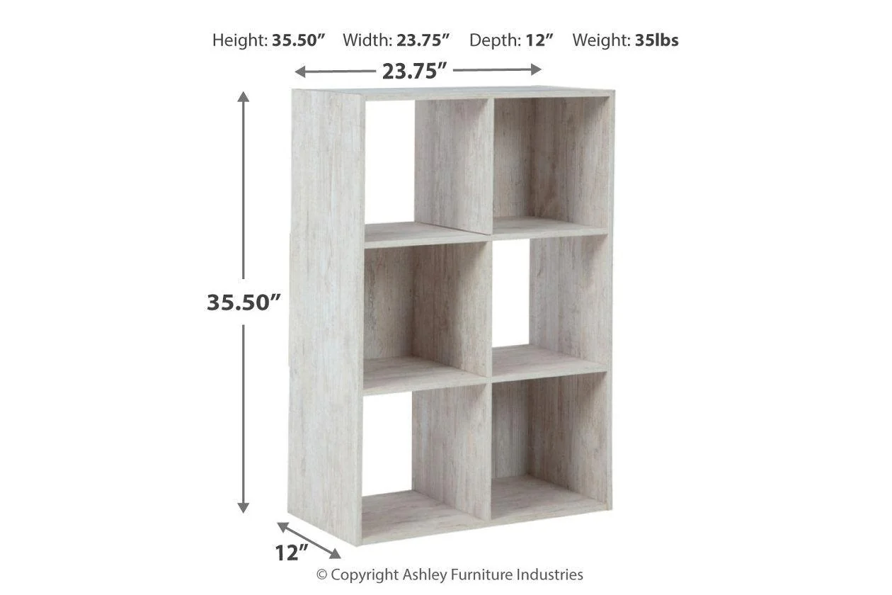 Paxberry Whitewash Six Cube Organizer - Image 3