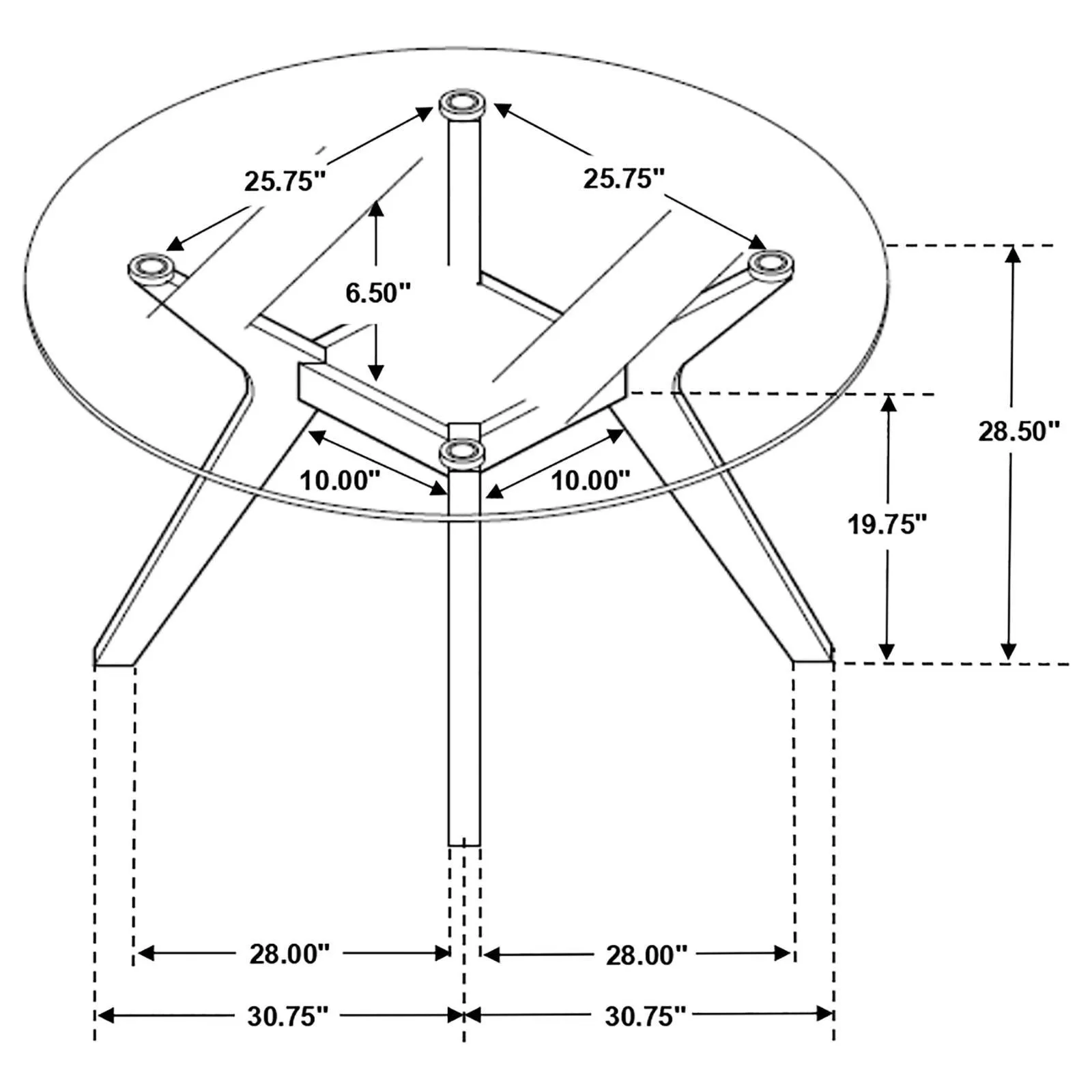 Paxton Nutmeg 5-Piece Round Glass Top Dining Set - Image 4