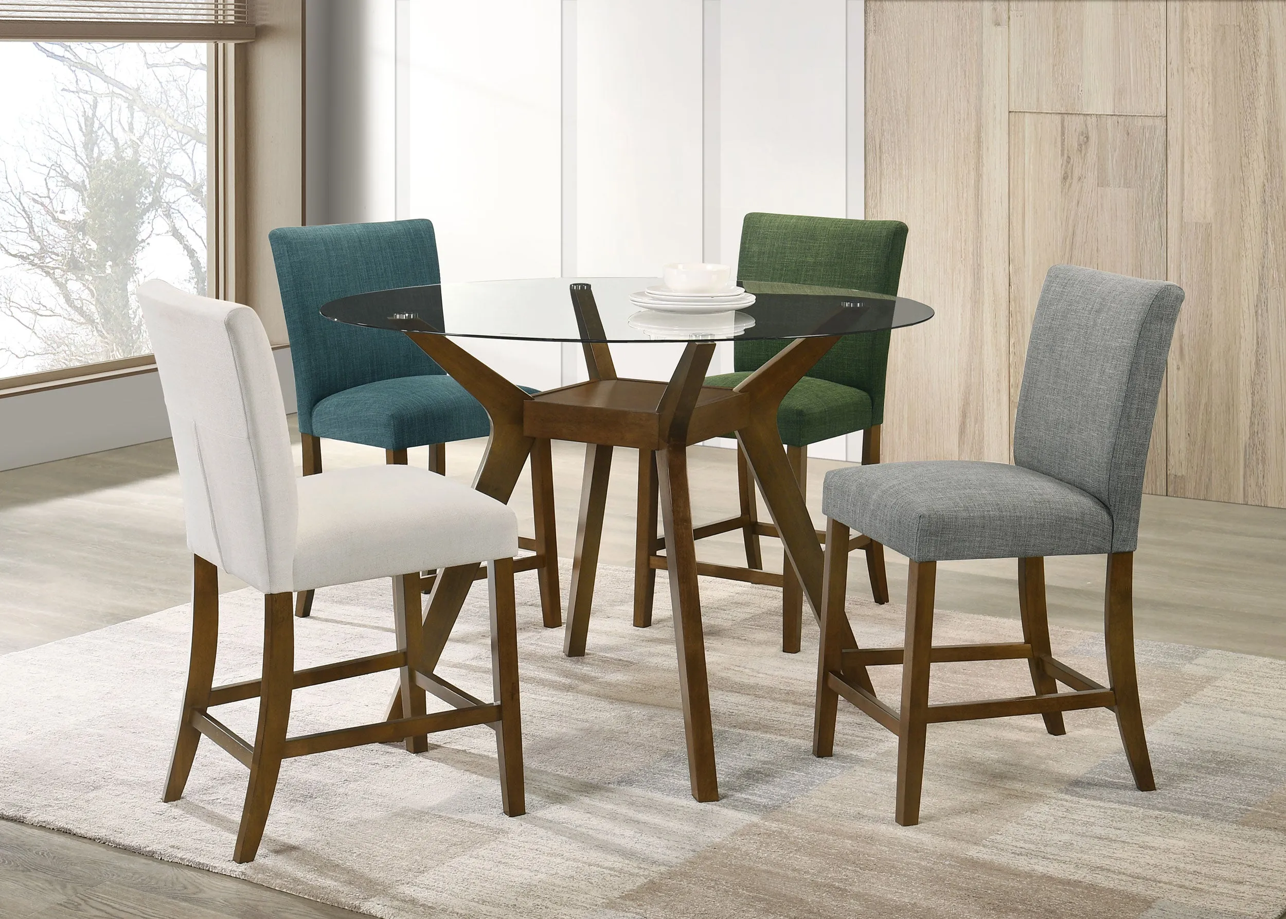 Paxton Upholstered Counter Height Dining Chair Grey (Set of 2) - Image 13
