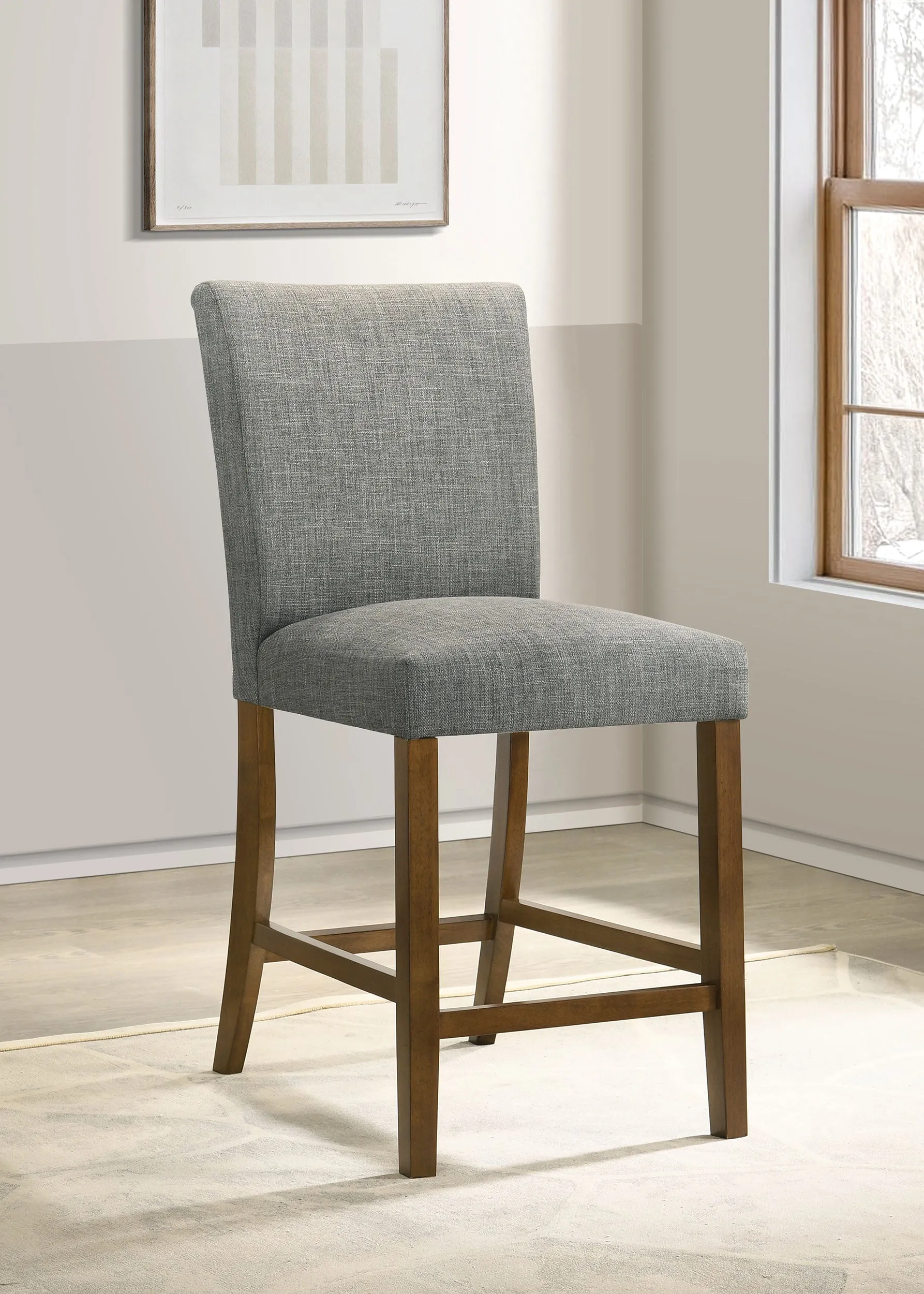 Paxton Upholstered Counter Height Dining Chair Grey (Set of 2) - Image 2