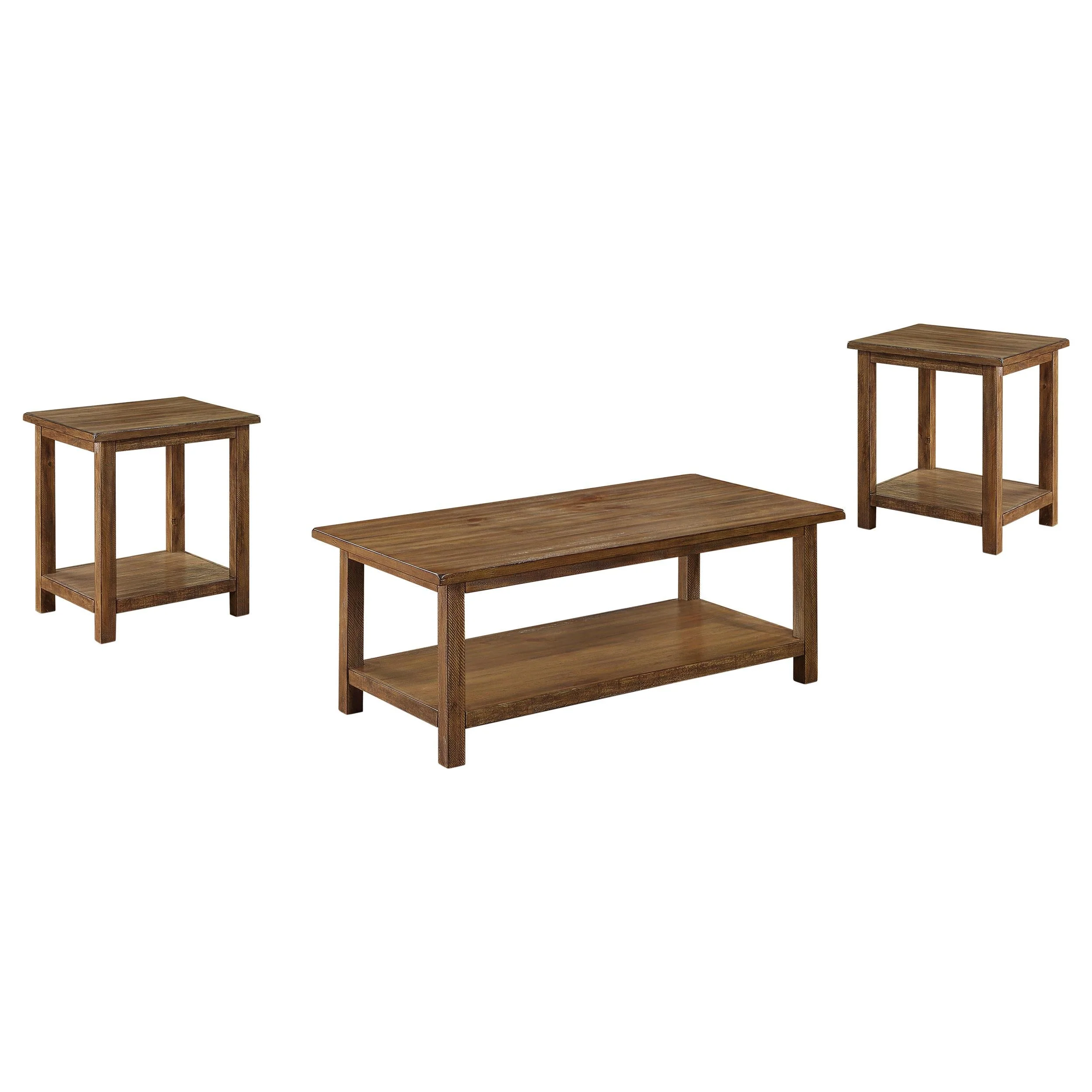 Payne Distressed Brown 3-Piece Coffee and End Table Set - Image 2