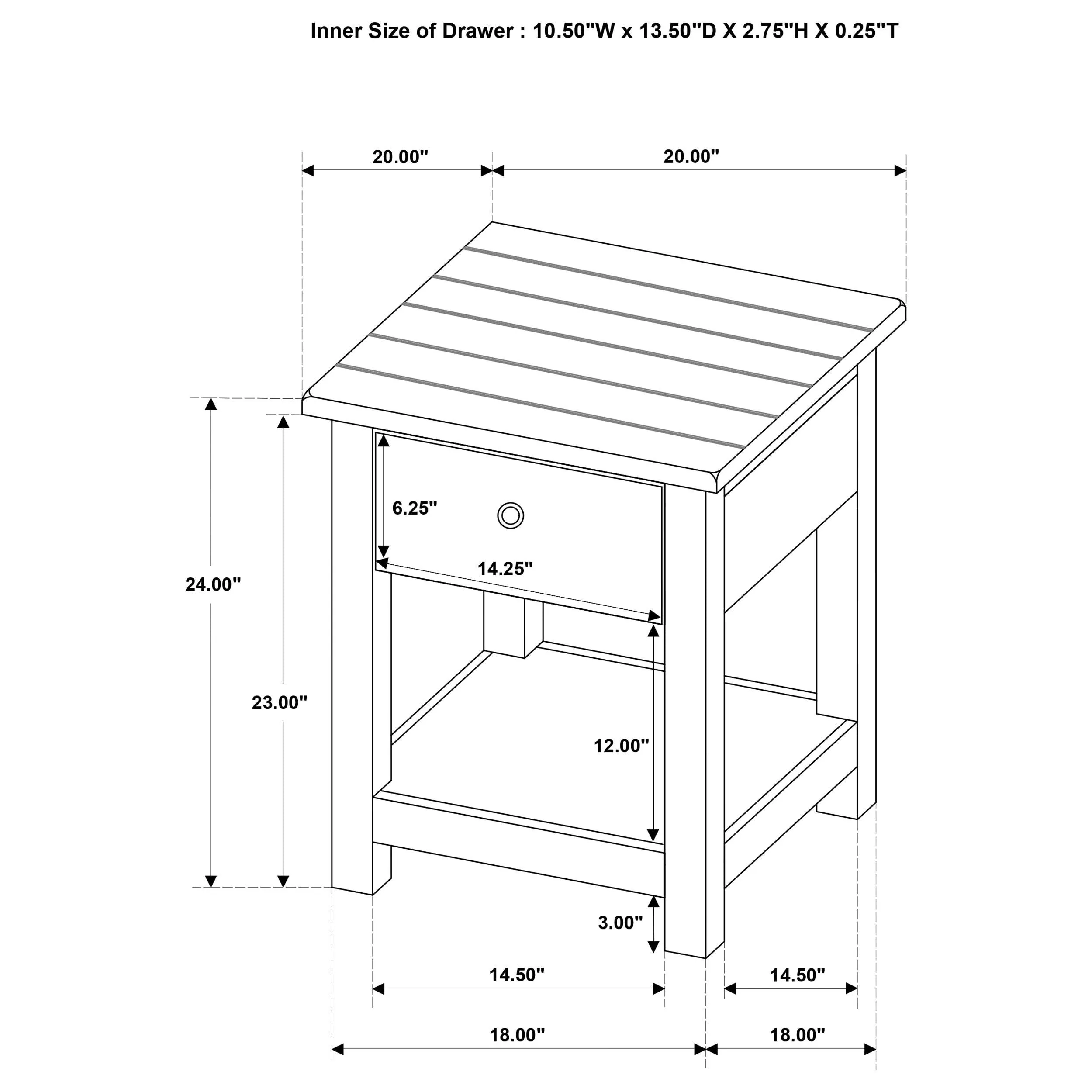 Payne Distressed Java 3-Piece Coffee and 1-Drawer End Table Set - Image 12