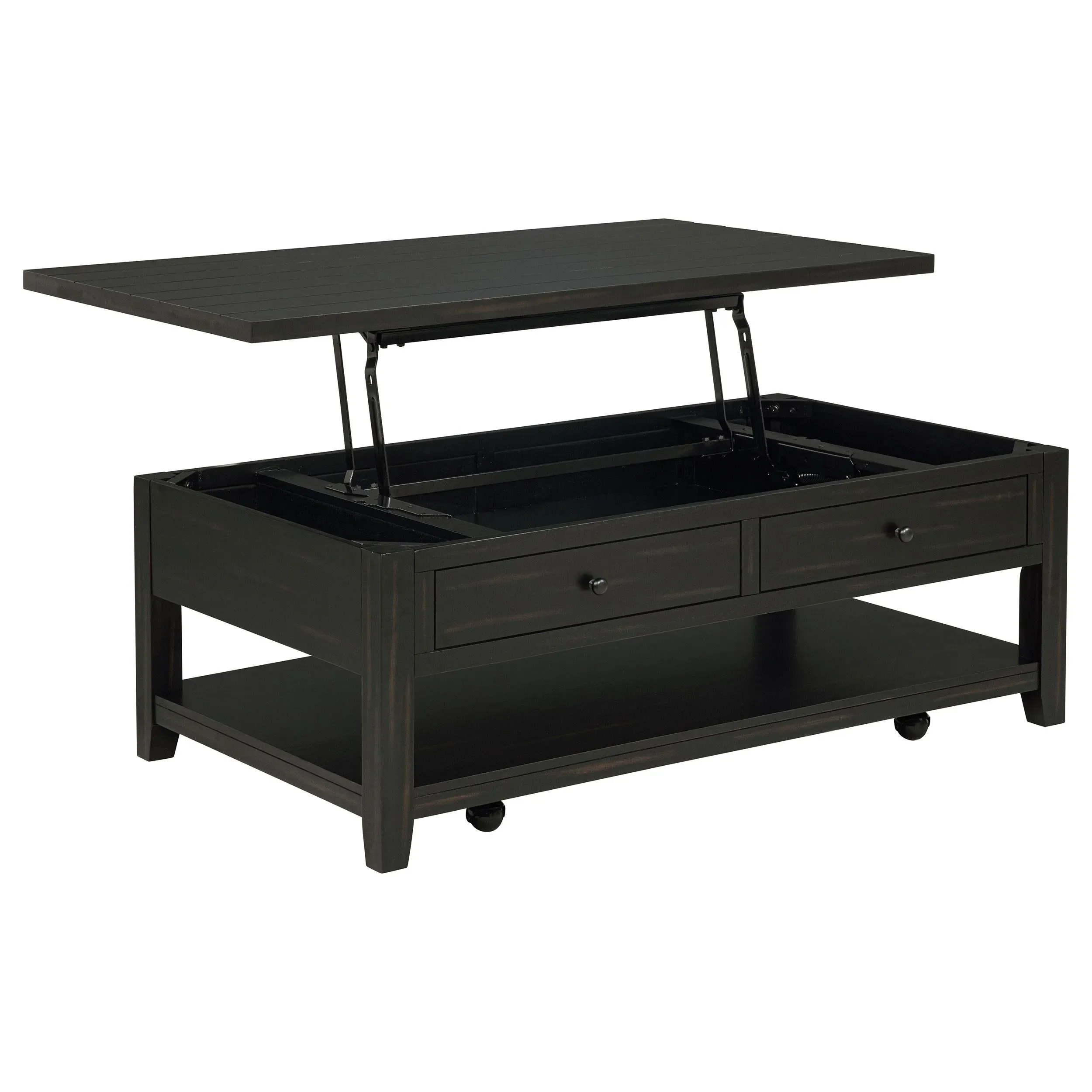 Payne Distressed Java 48-inch Mobile Lift Top Coffee Table - Image 3