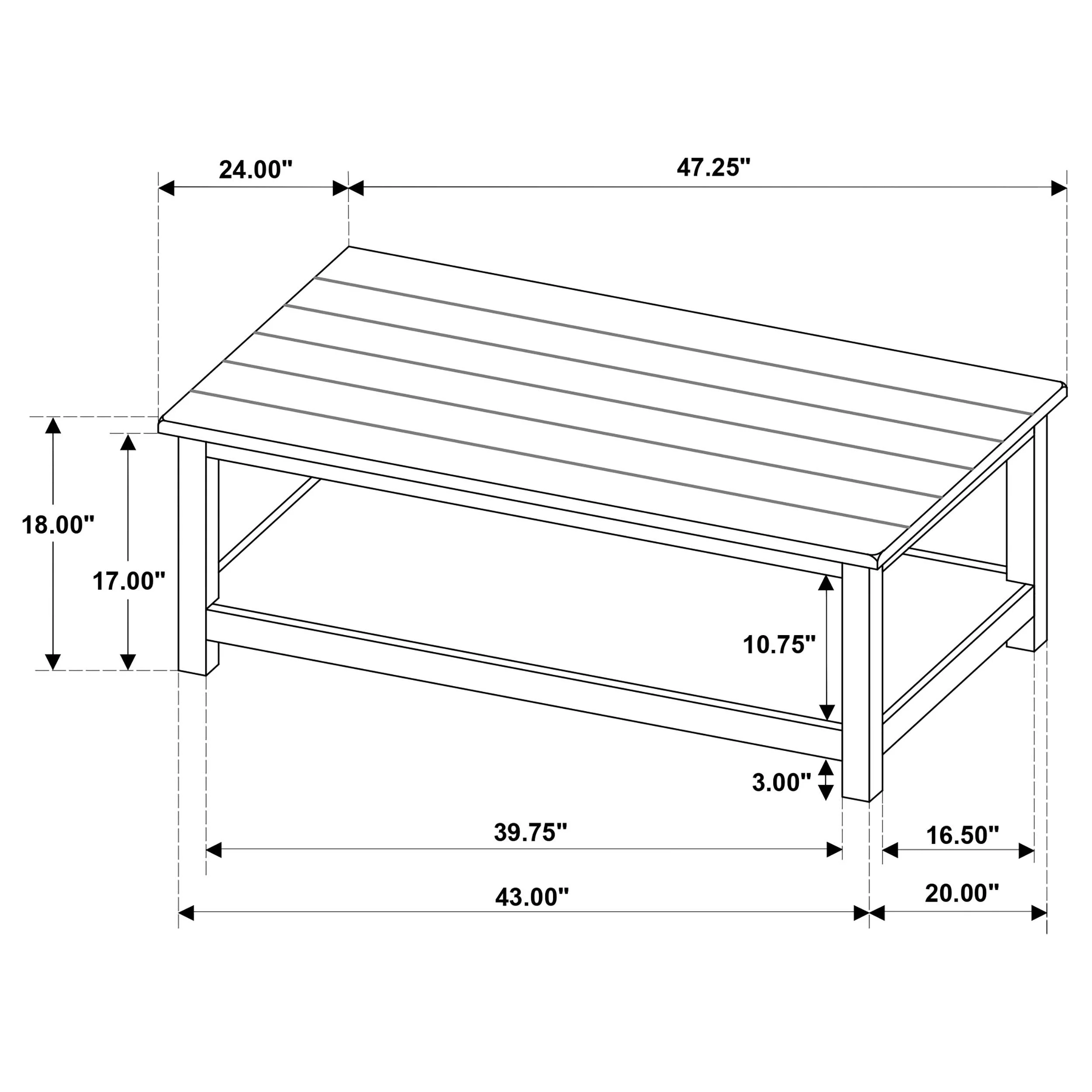 Payne Distressed White 2-Piece Coffee and End Table Set - Image 13