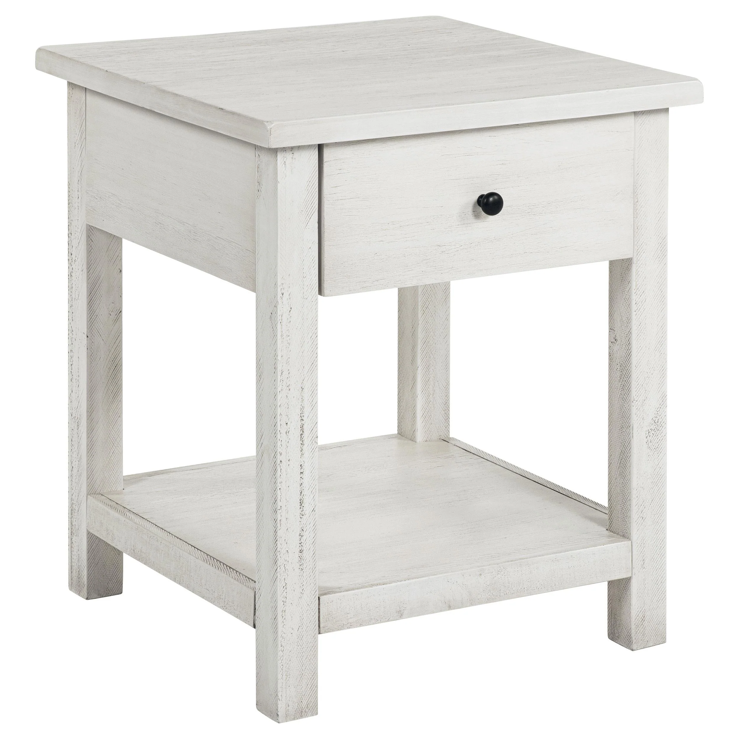 Payne Distressed White 3-Piece Coffee and 1-Drawer End Table Set - Image 3
