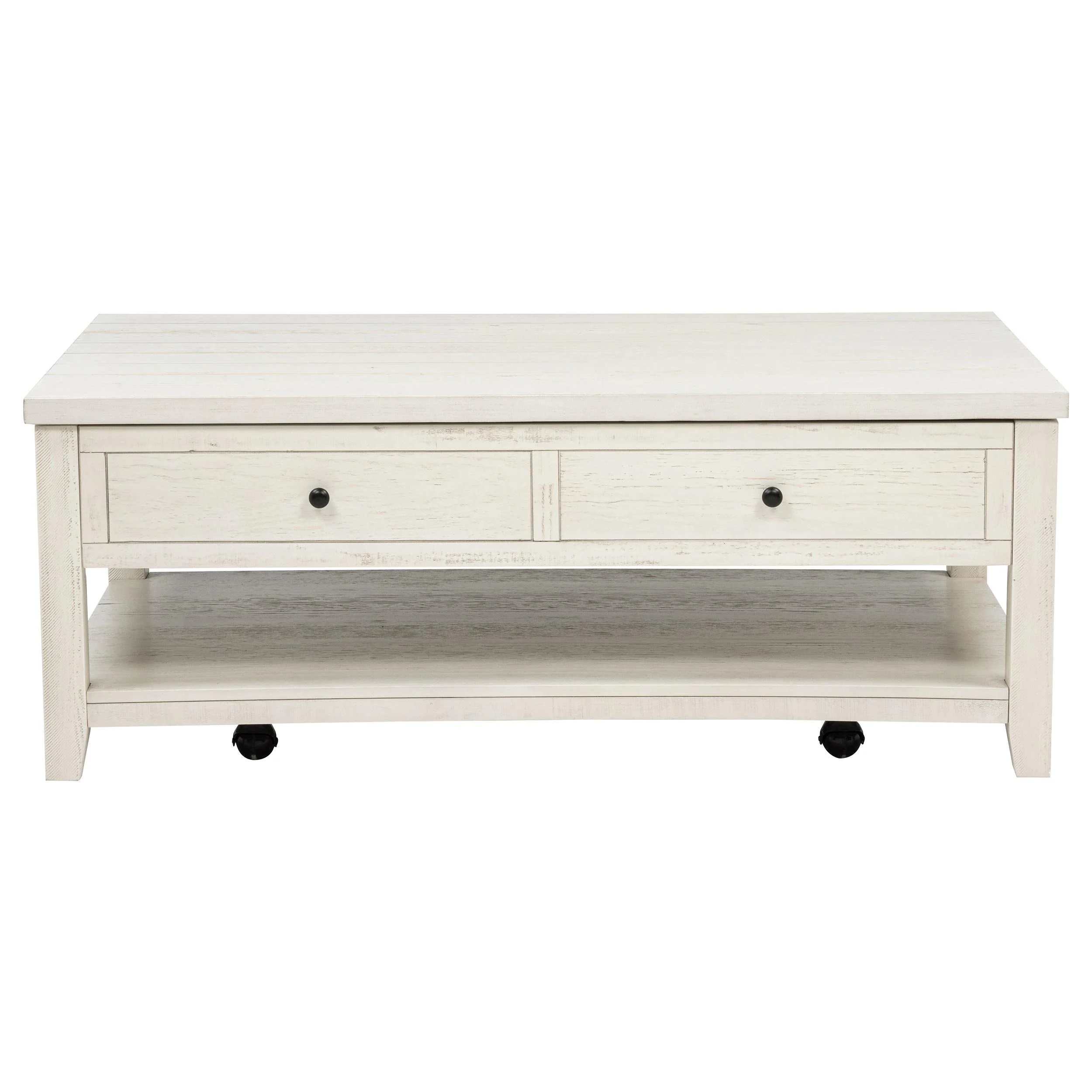Payne Distressed White 48-inch Mobile Lift Top Coffee Table - Image 5