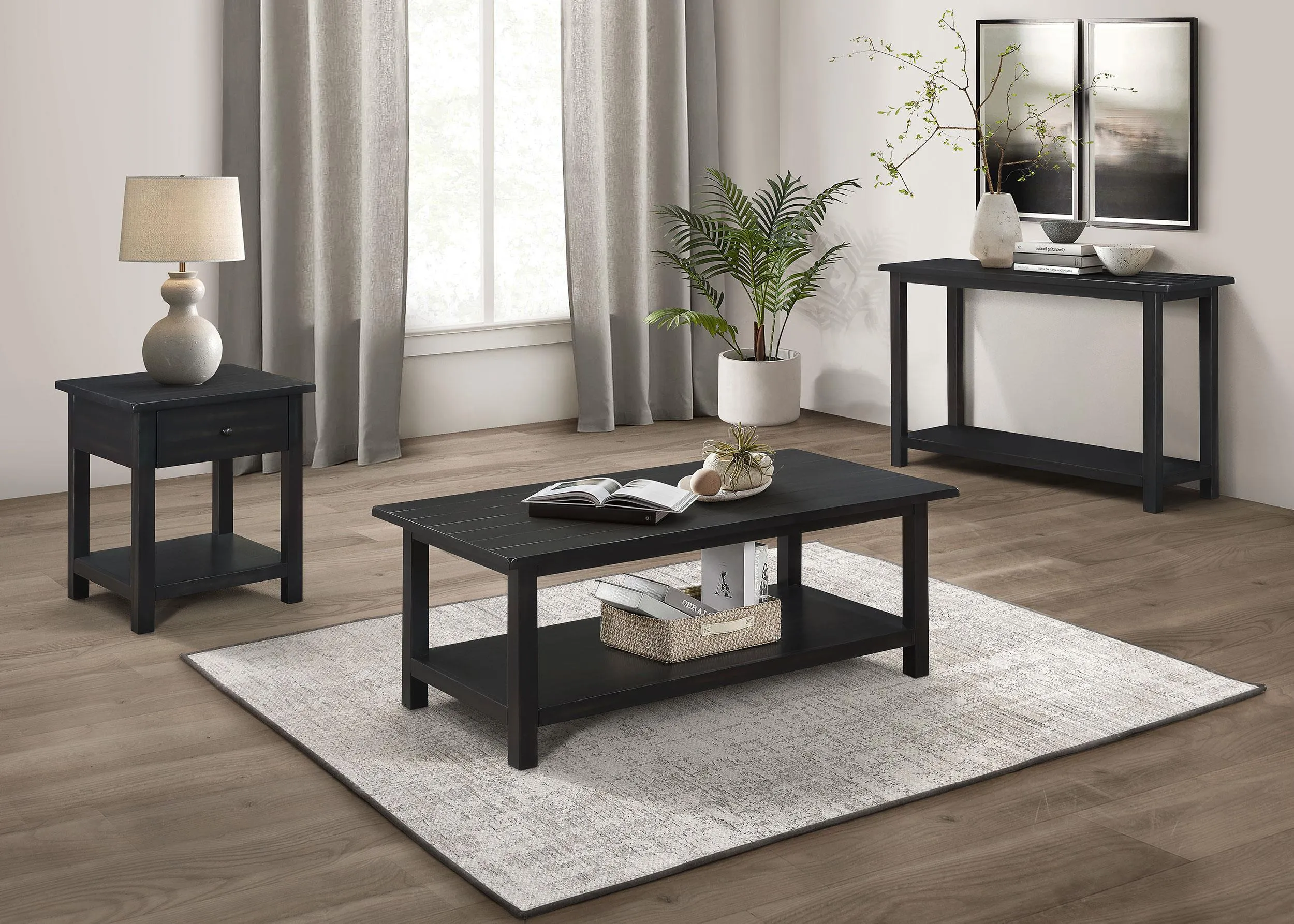 Payne Java 1-drawer Wood End Table with Shelf - Image 2