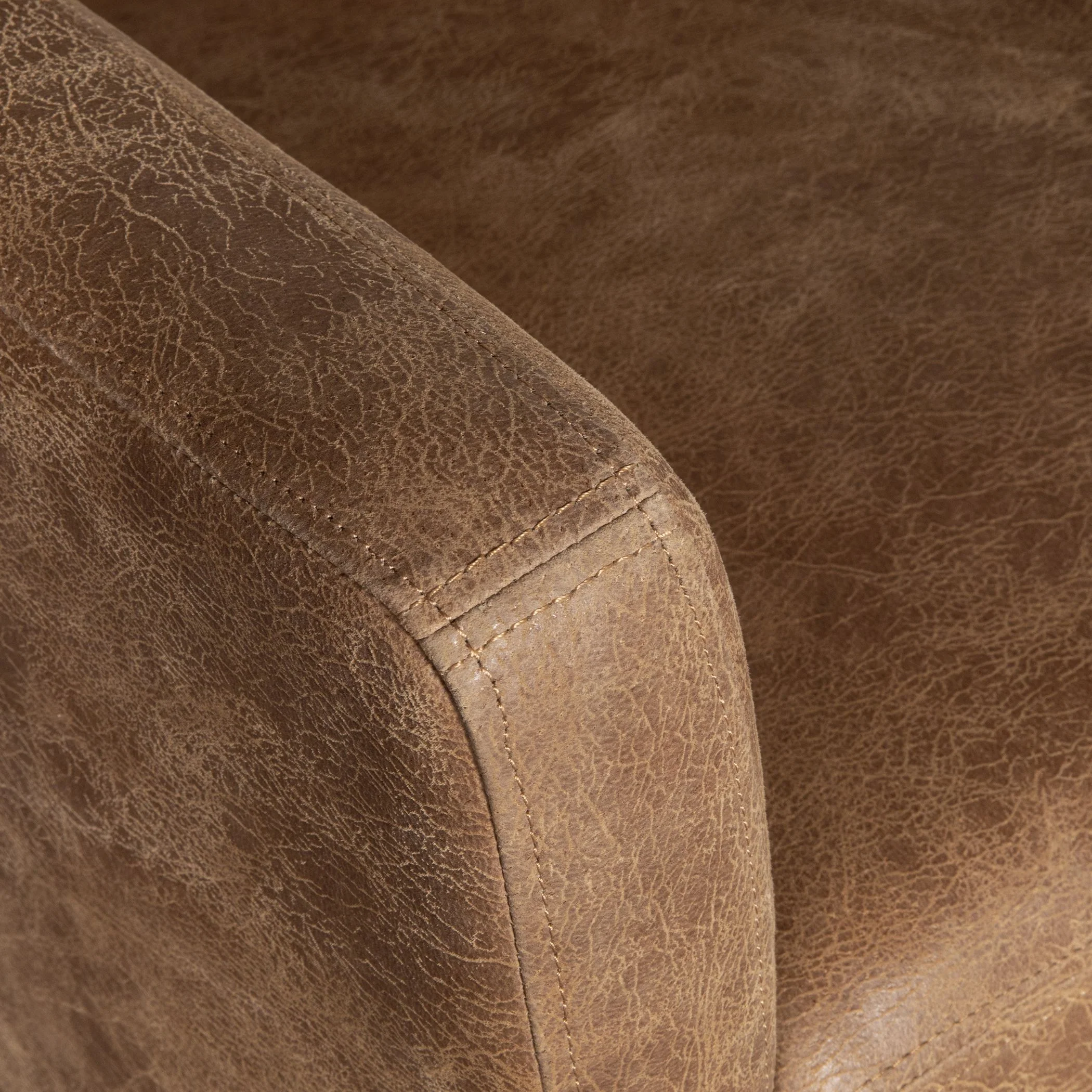 Peabody 25" Wheeled Armchair in Tan Leather - Image 11