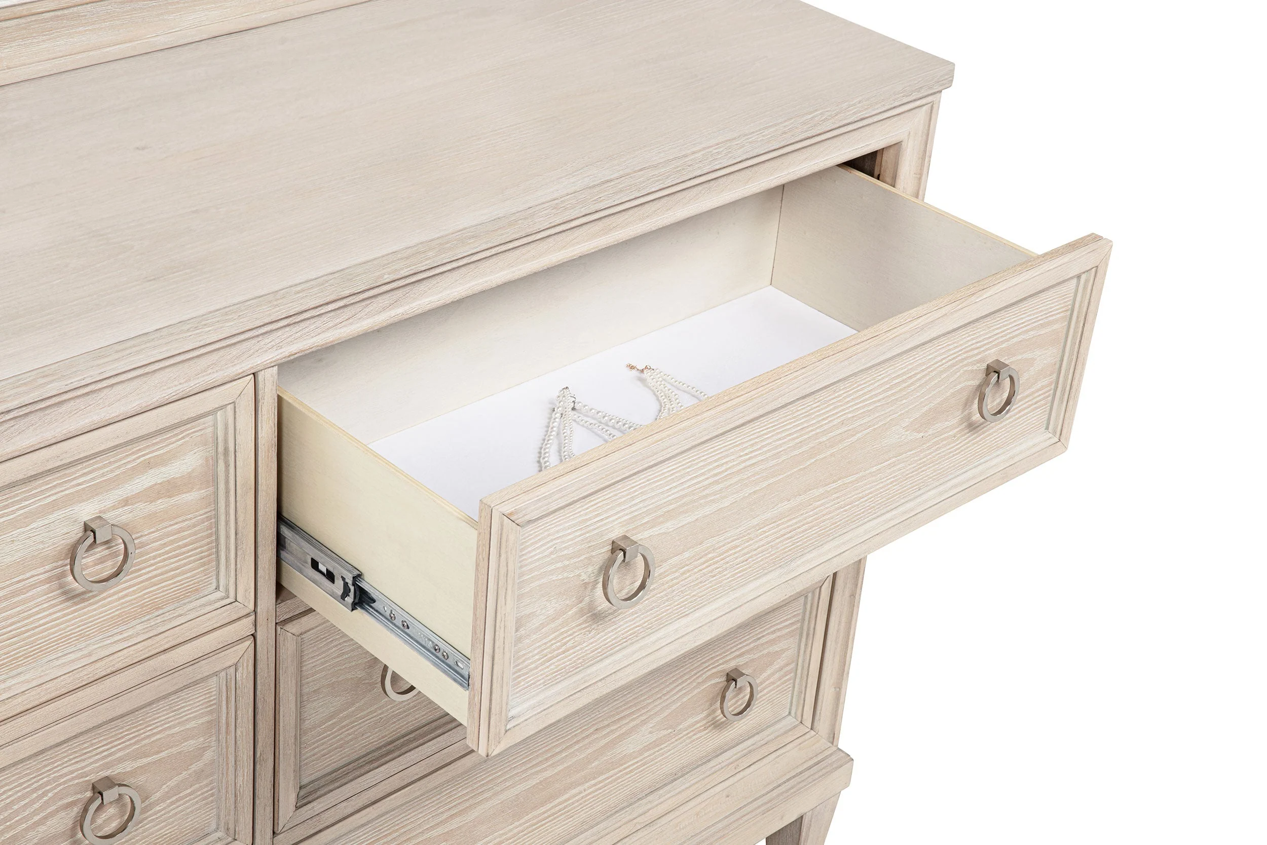 Pembroke Washed Oak 6-drawer Bedroom Dresser Cabinet - Image 10