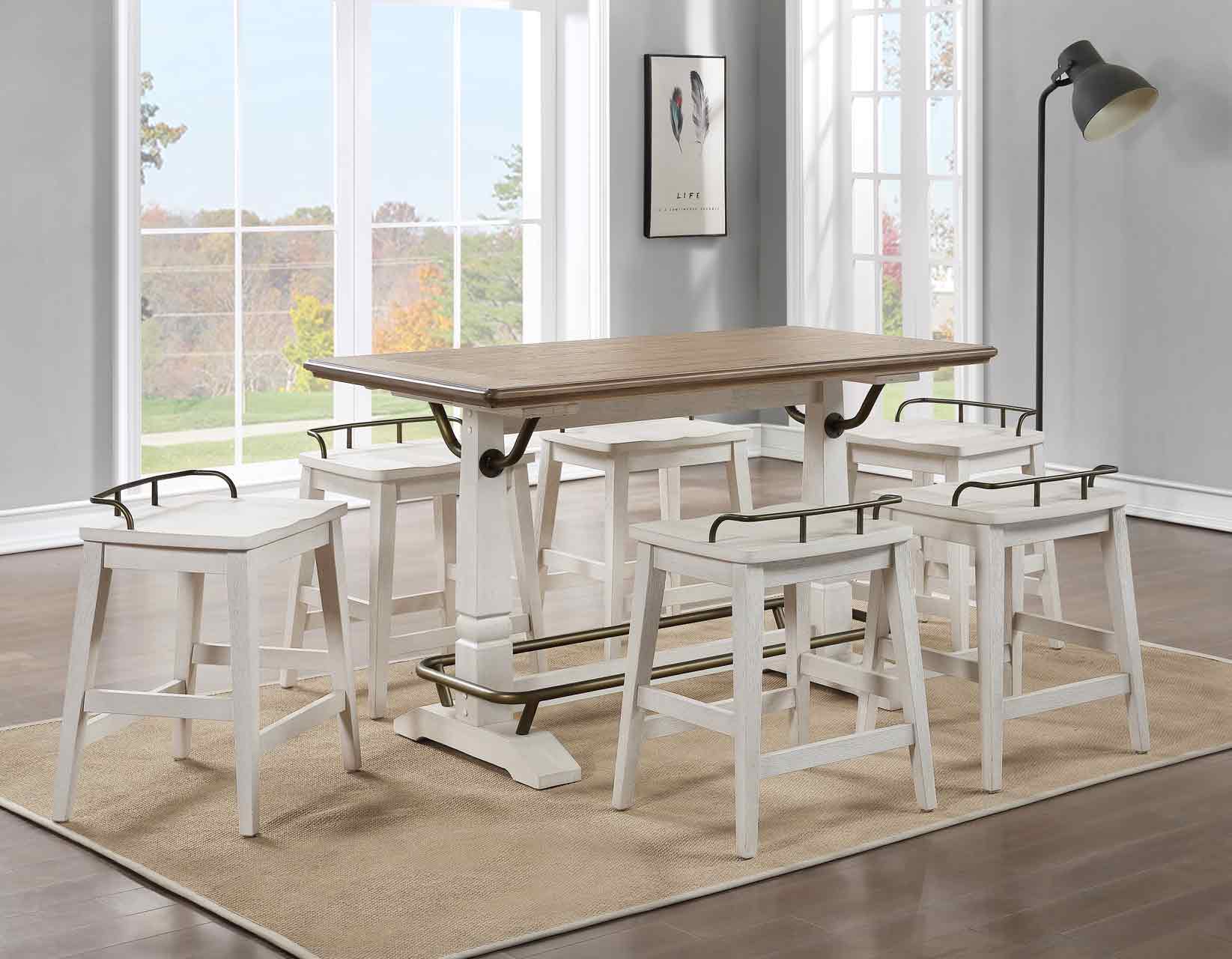 Pendleton Ivory/Honey Oak Counter Height Dining Set - Image 5