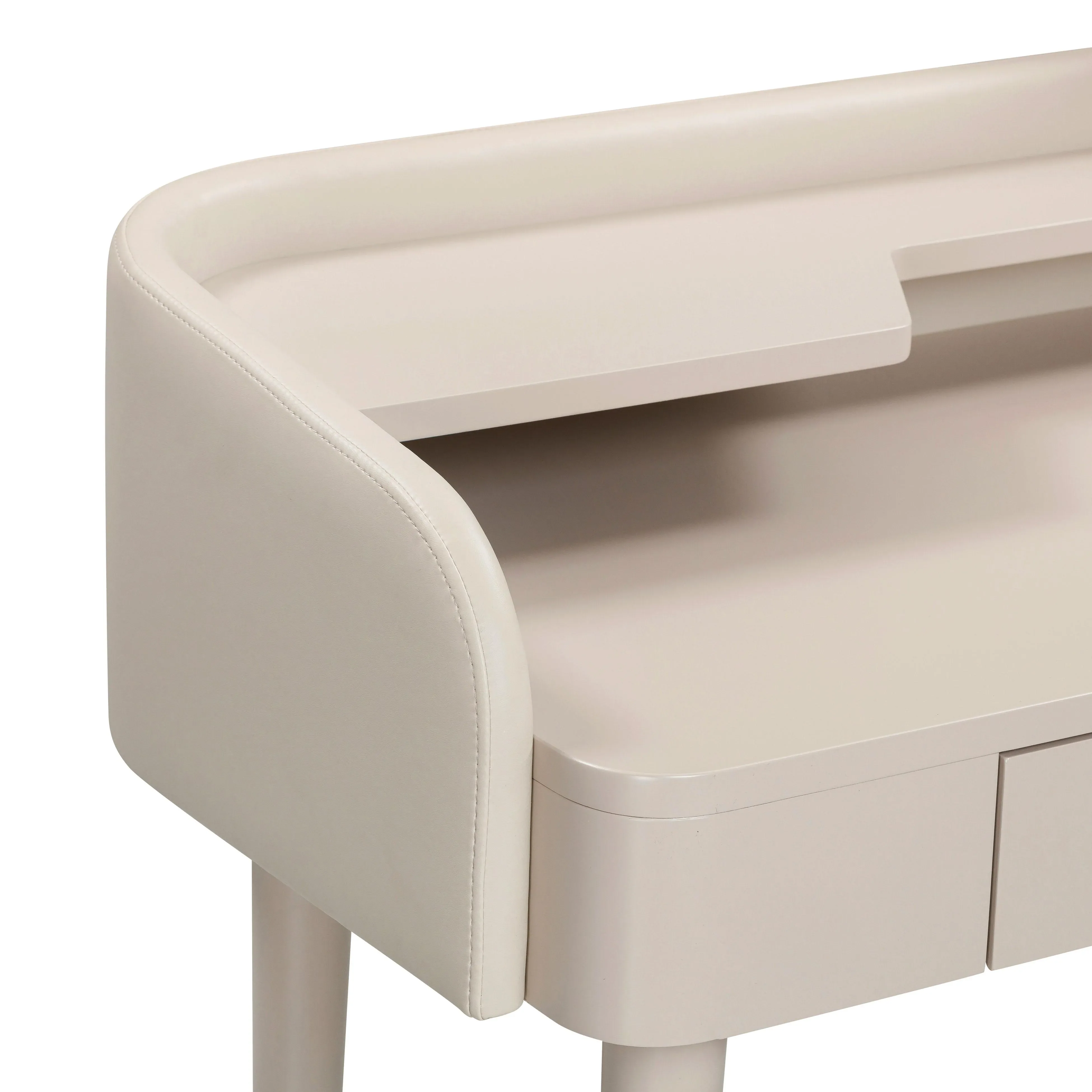 Penelope Performance Vegan Leather Wrapped Vanity Desk - Image 15