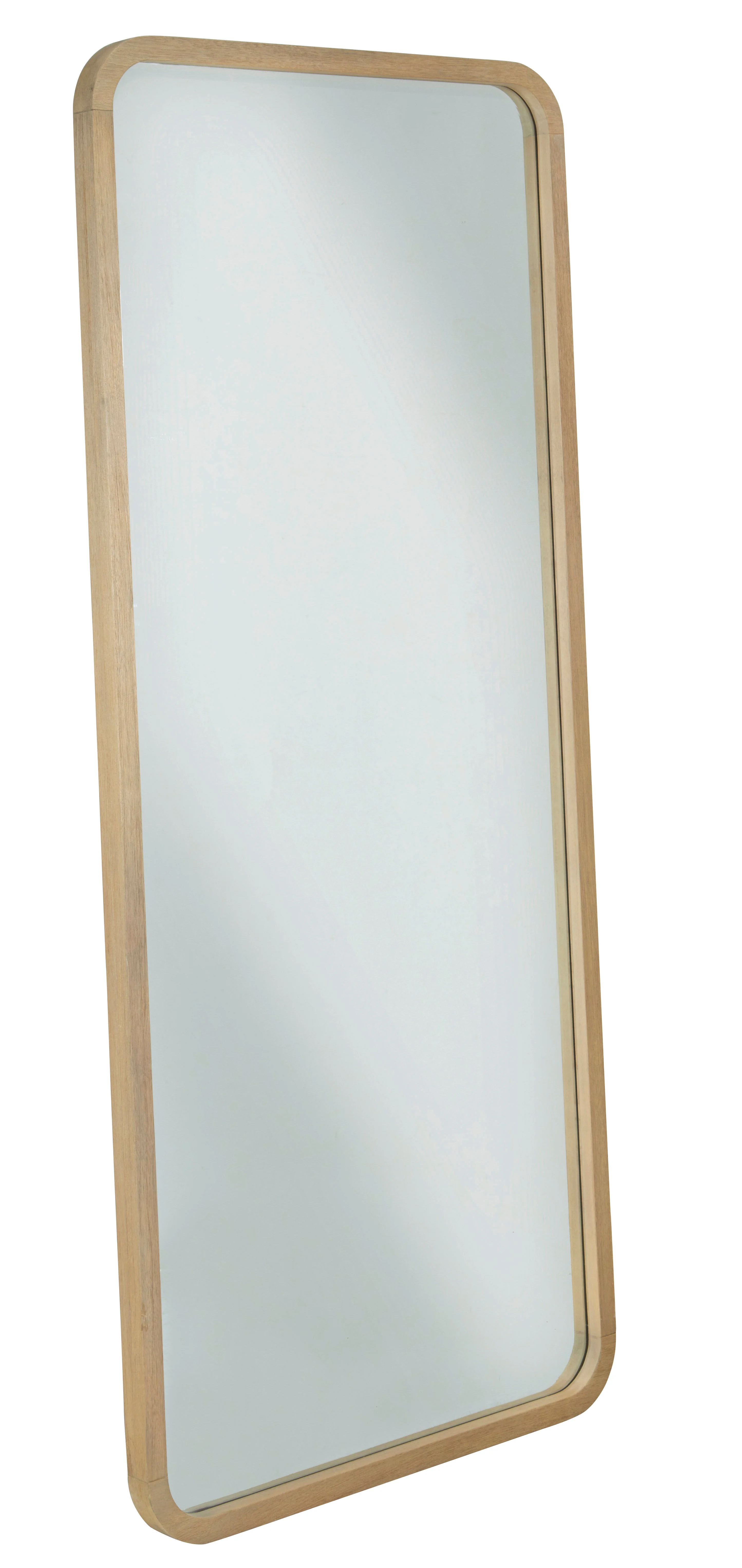 Penny Beveled Glass Floor Mirror in Buff Cream - Image 2