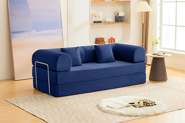 Perri Blue 79" Compressed Sofa - Image 6