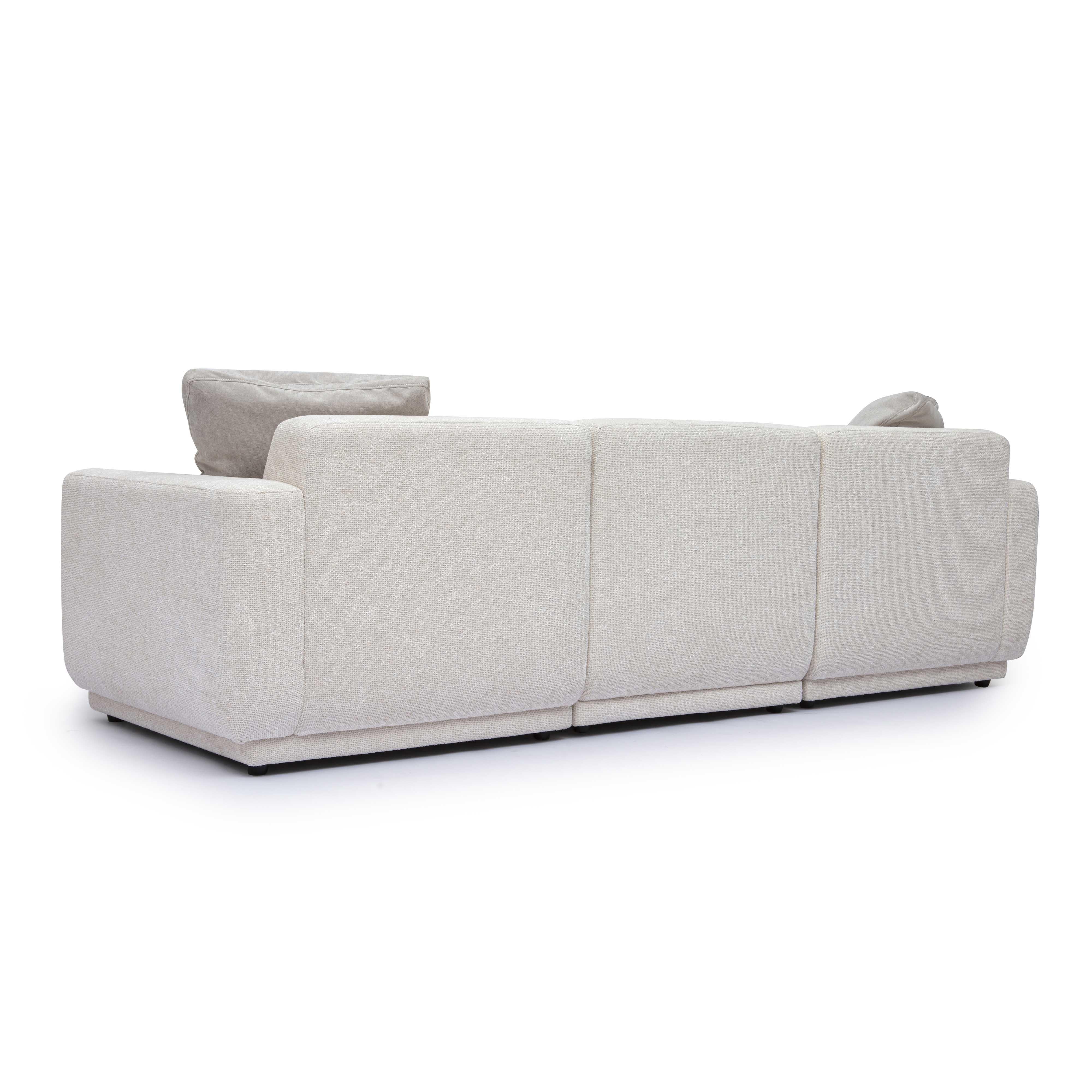 Perry Cream Chenille Modular Sofa - Image 4