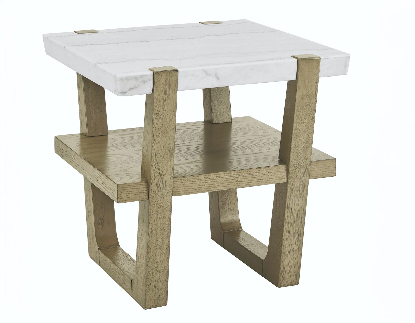 Perth White Marble End Table - Image 4