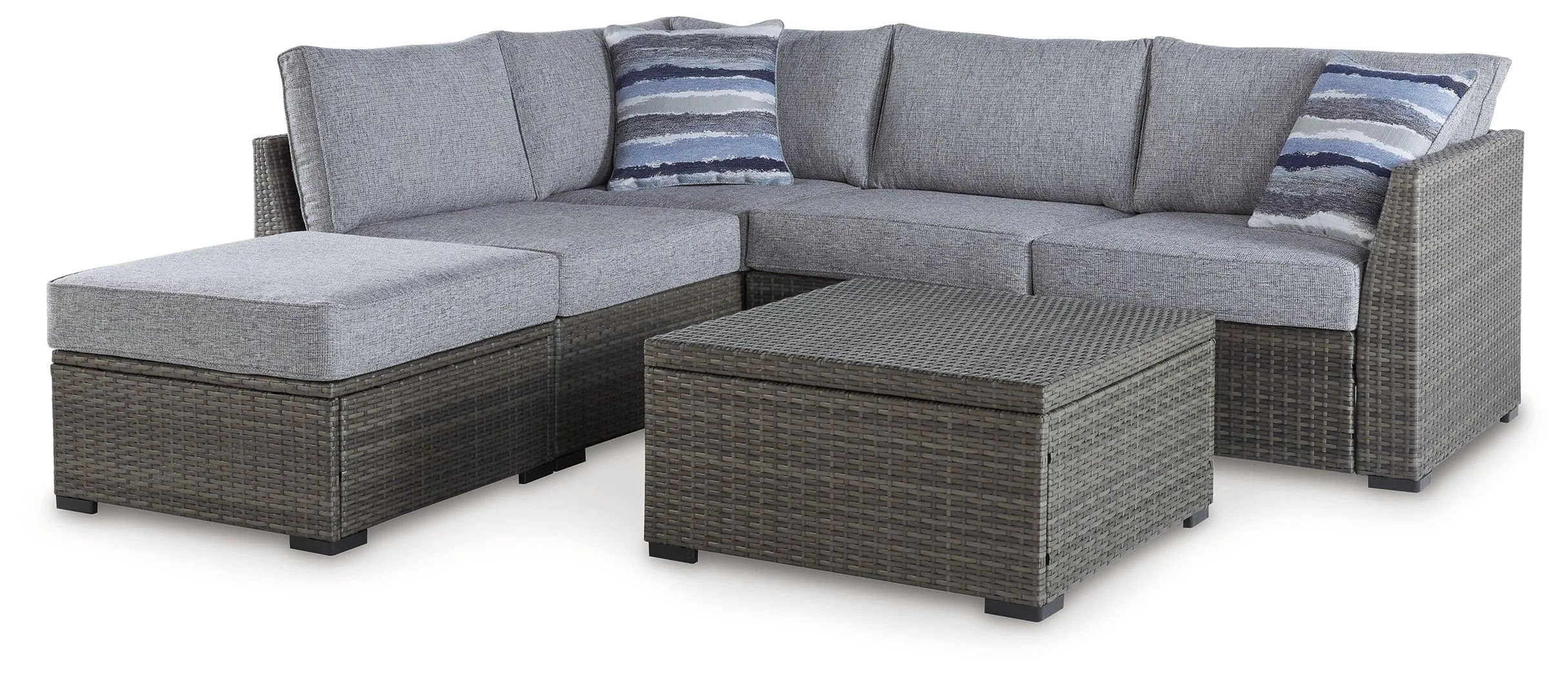 Petal Road Gray 4-Piece Outdoor Sectional Set