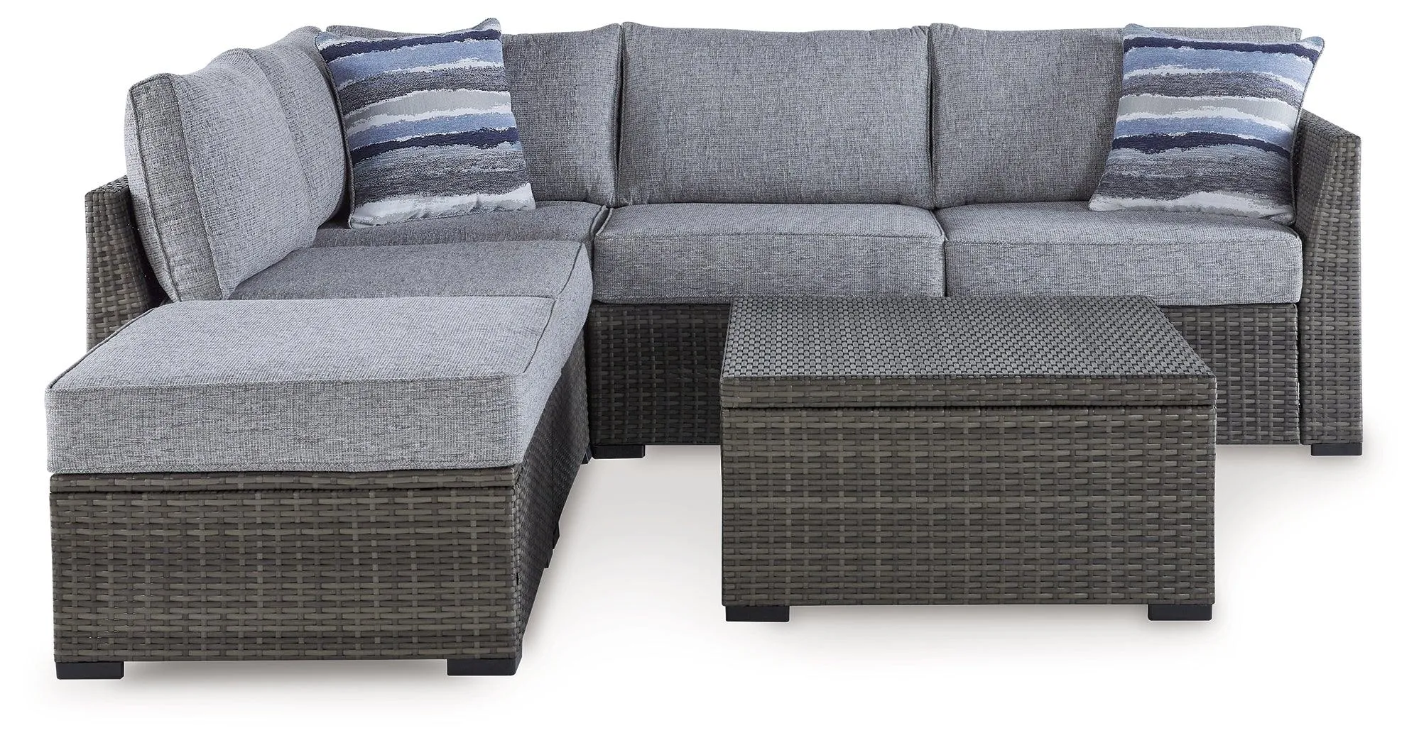 Petal Road Gray 4-Piece Outdoor Sectional Set - Image 2