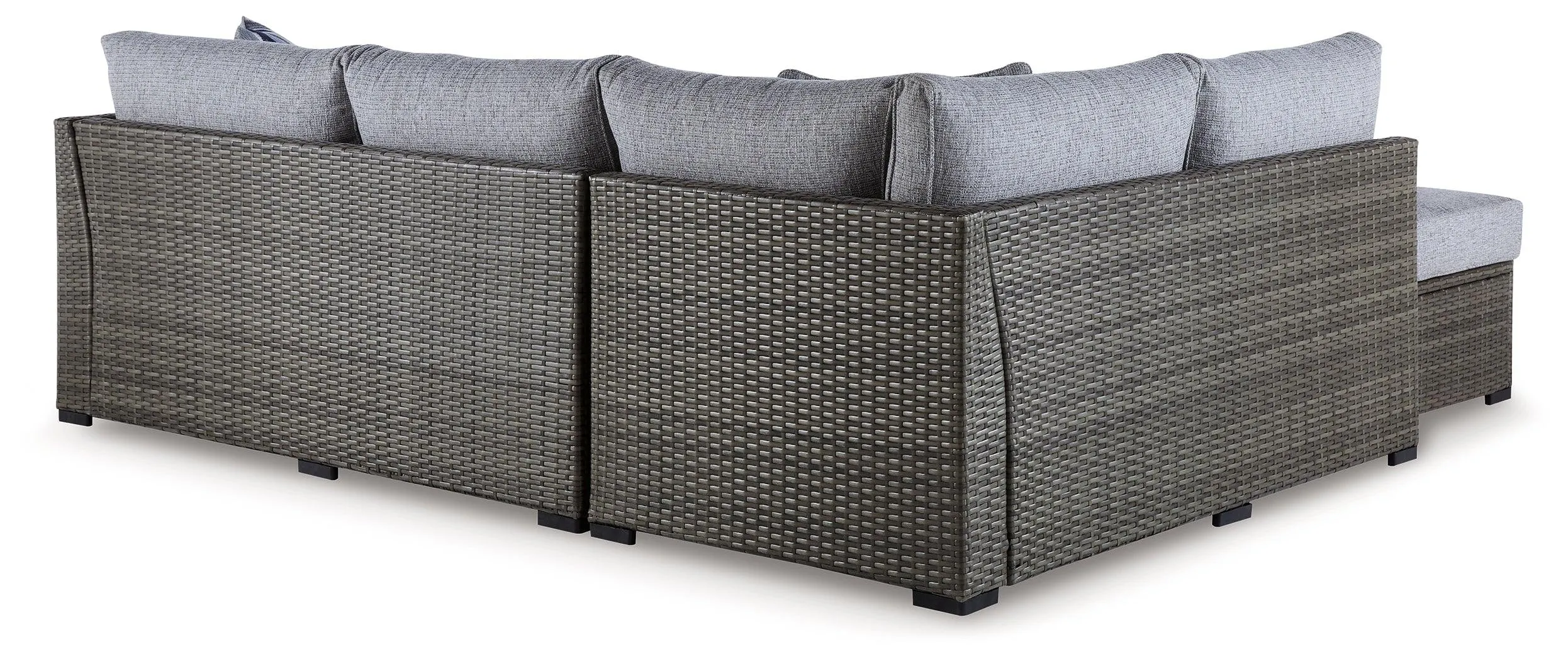 Petal Road Gray 4-Piece Outdoor Sectional Set - Image 4