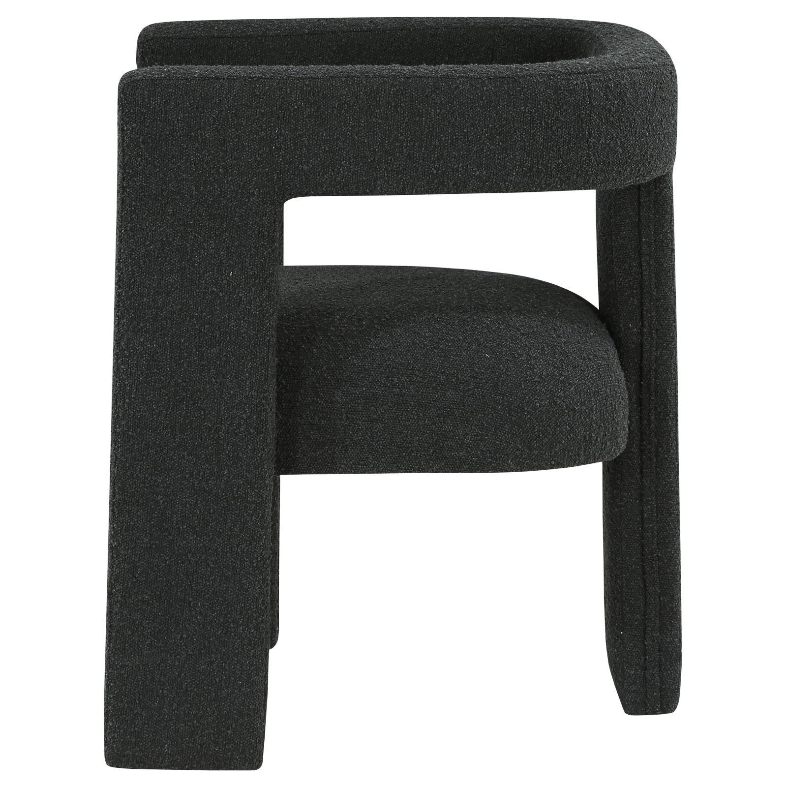 Petra Black Boucle Upholstered Accent Side Chair - Image 4