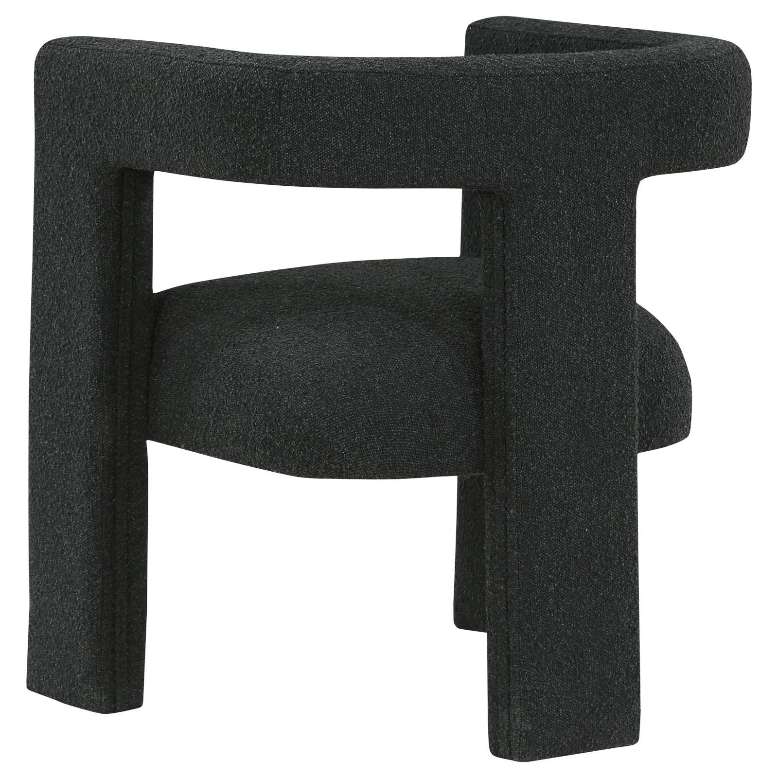 Petra Black Boucle Upholstered Accent Side Chair - Image 5