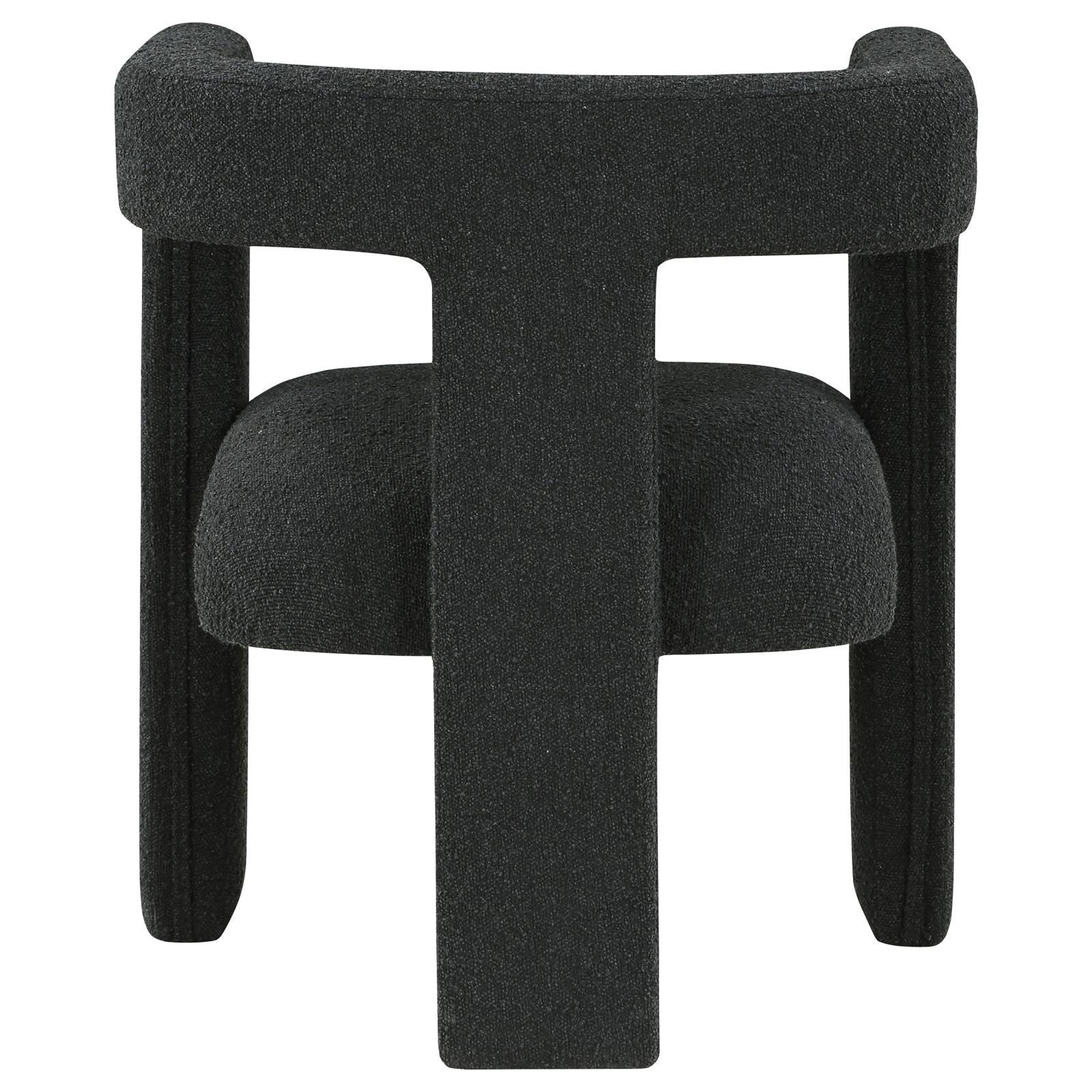 Petra Black Boucle Upholstered Accent Side Chair - Image 6