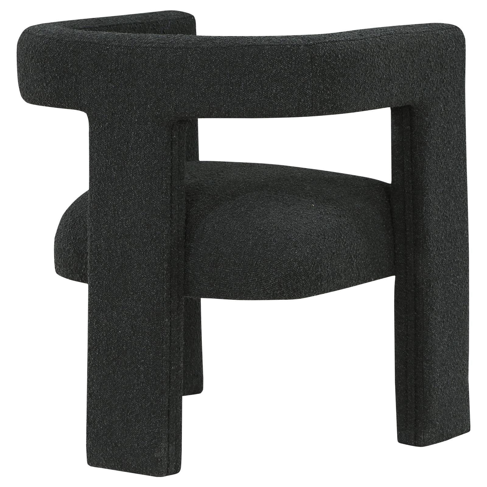Petra Black Boucle Upholstered Accent Side Chair - Image 7