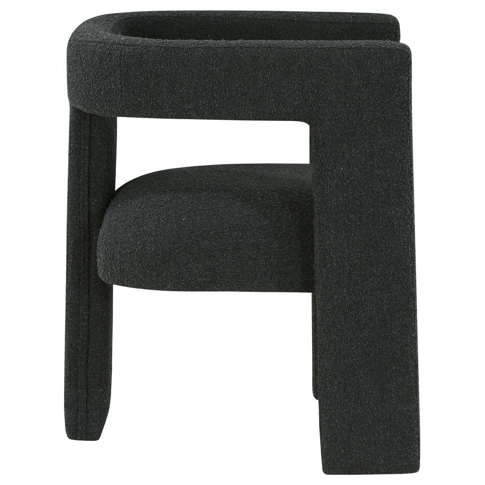 Petra Black Boucle Upholstered Accent Side Chair - Image 8