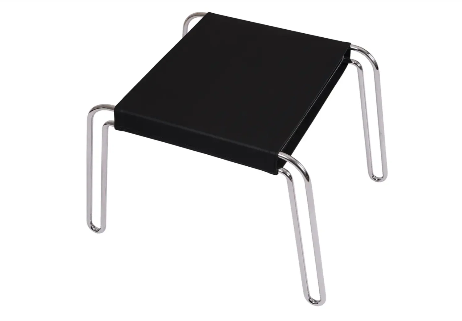 Petra Leather Stool - Black Leather - Image 2