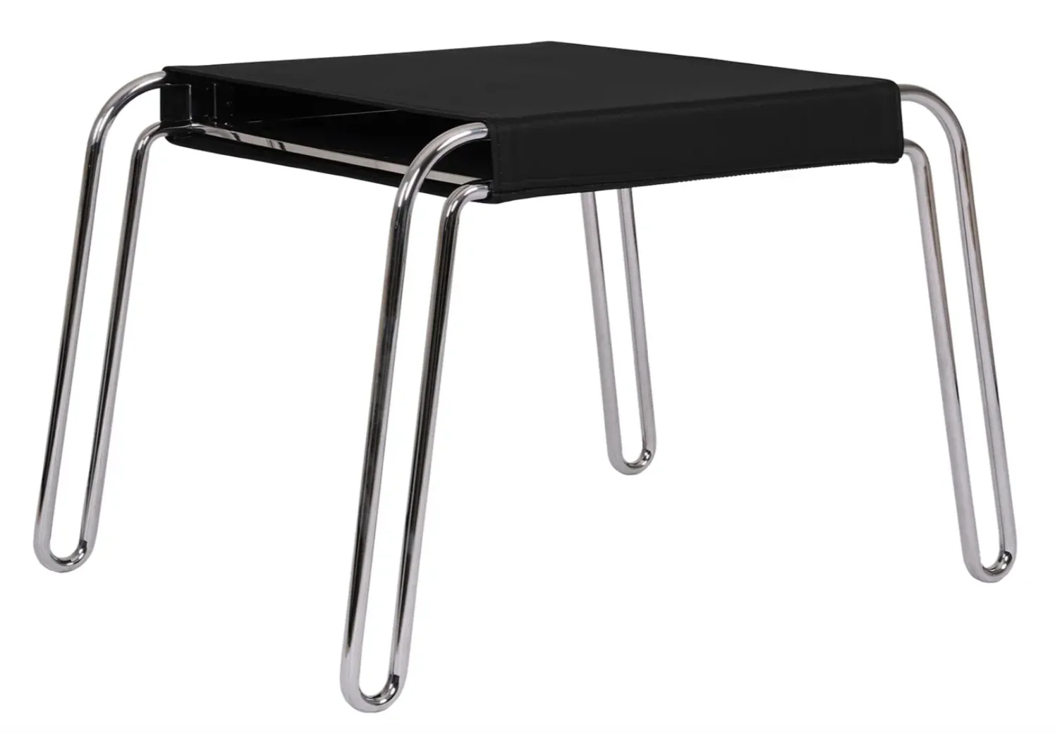 Petra Leather Stool - Black Leather - Image 3