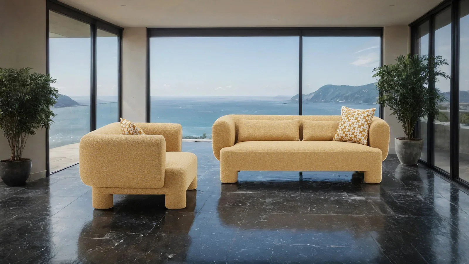 Phedra Yellow Oversized Chair - Image 5